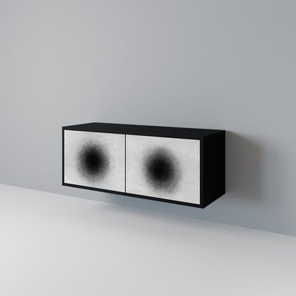 BLACK HOLE Kompakt TV-bänk med 2 dörrar