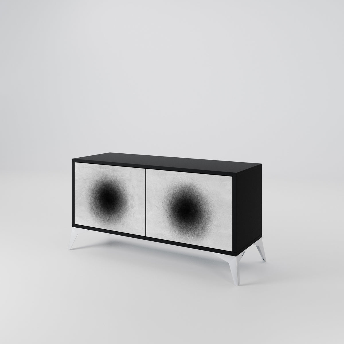 BLACK HOLE Compact 2-Door TV Cabinet
