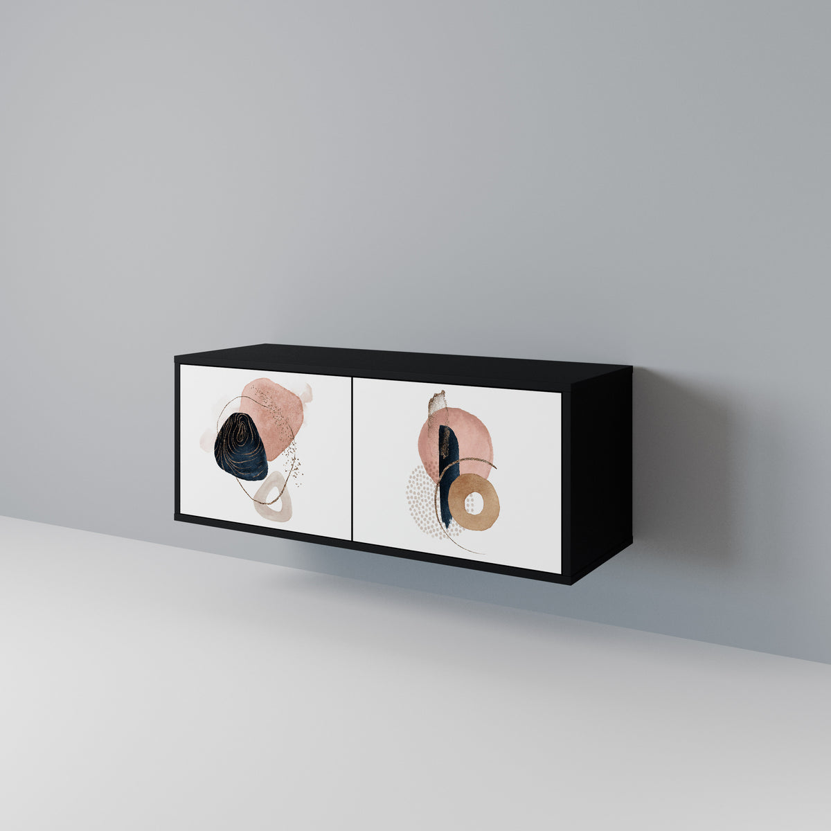 COLORFUL SHAPES Kompakt TV-bänk med 2 dörrar