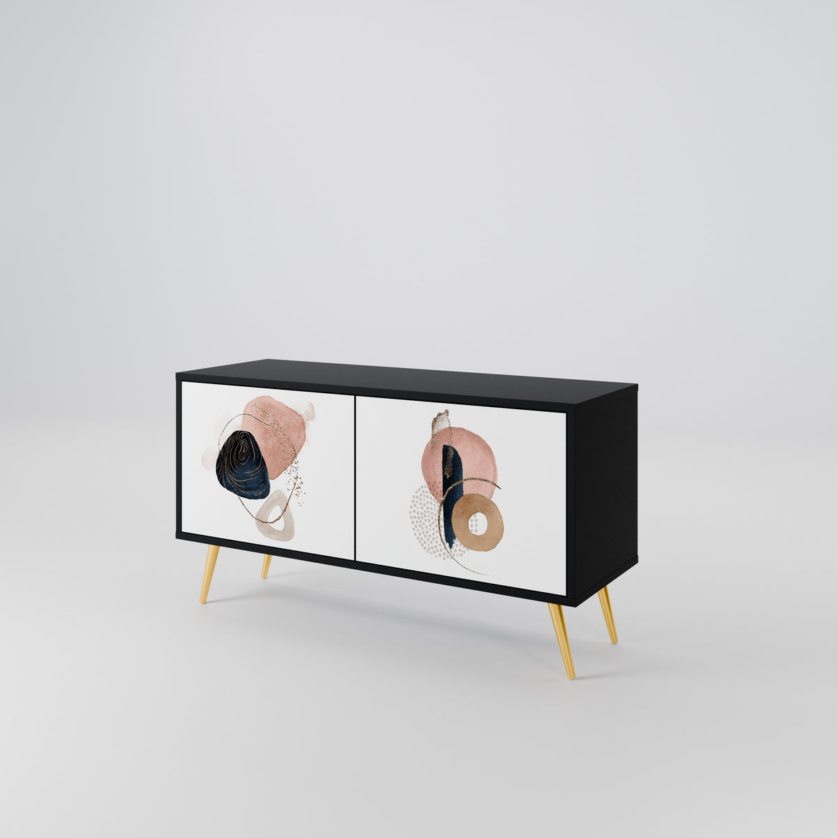 COLORFUL SHAPES Kompakt TV-bänk med 2 dörrar