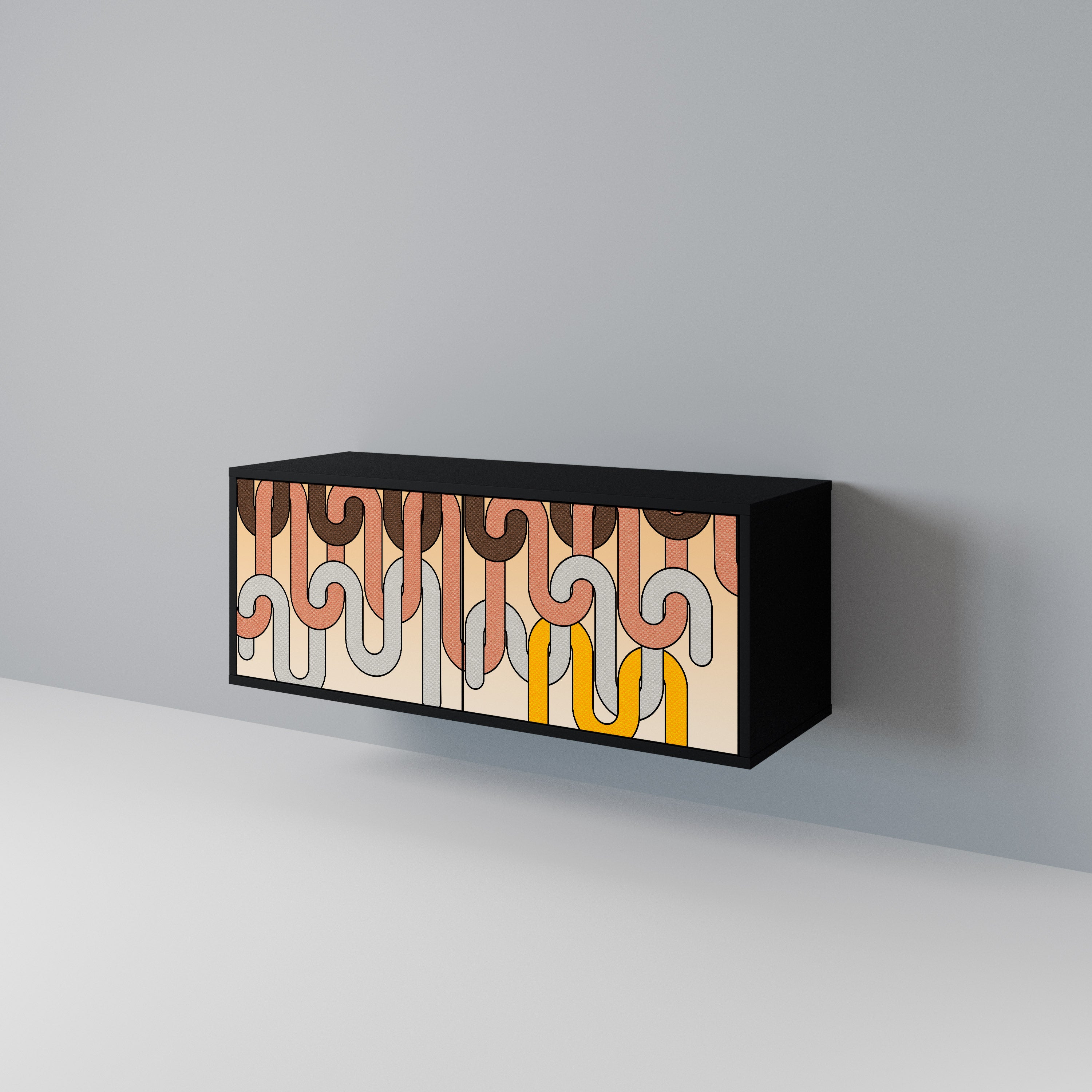 COLORFUL STRINGS Compact 2-Door TV Cabinet