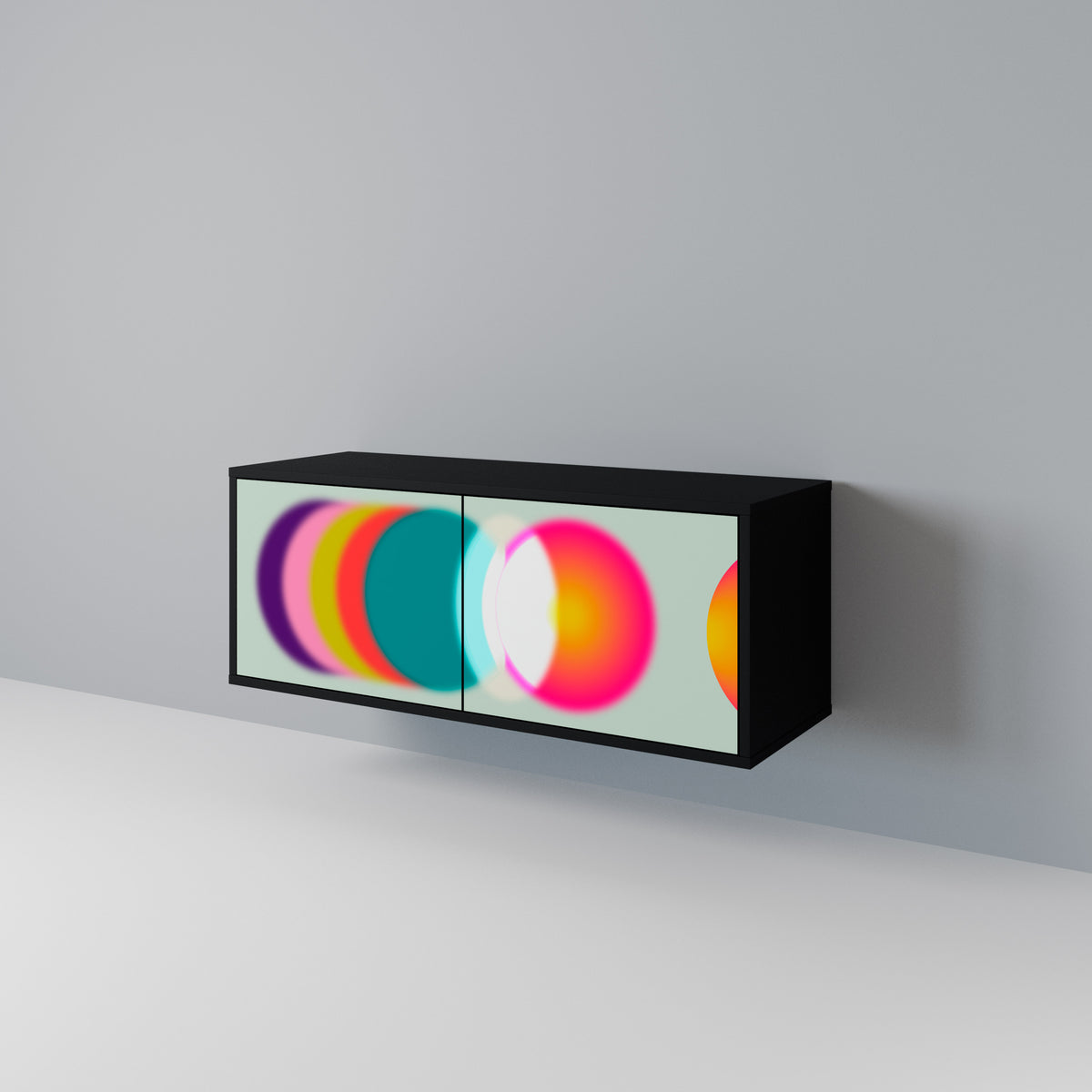 SYMPHONY OF COLORS Kompakt TV-bänk med 2 dörrar