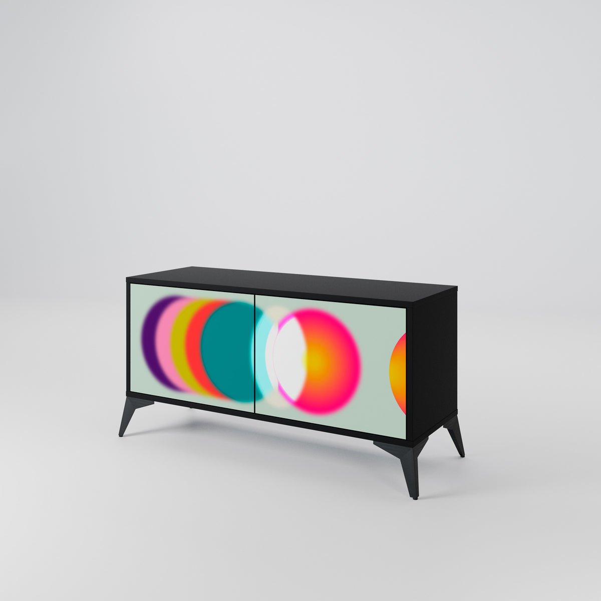 SYMPHONY OF COLORS Kompakt TV-bänk med 2 dörrar