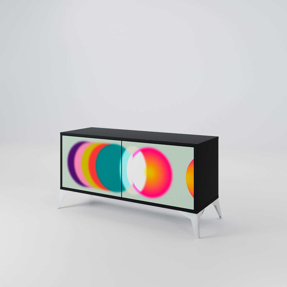 SYMPHONY OF COLORS Kompakt TV-bänk med 2 dörrar