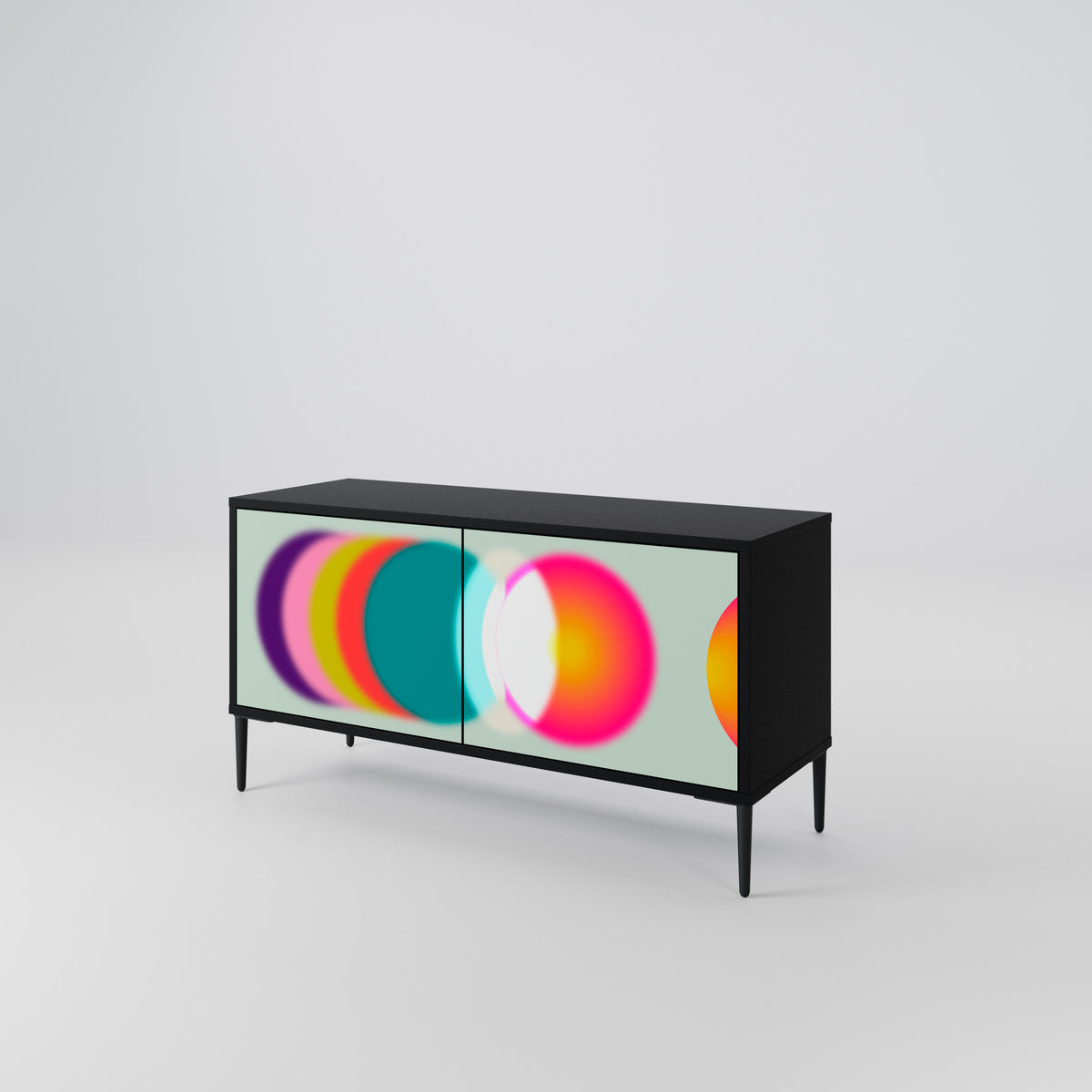 SYMPHONY OF COLORS Kompakt TV-bänk med 2 dörrar