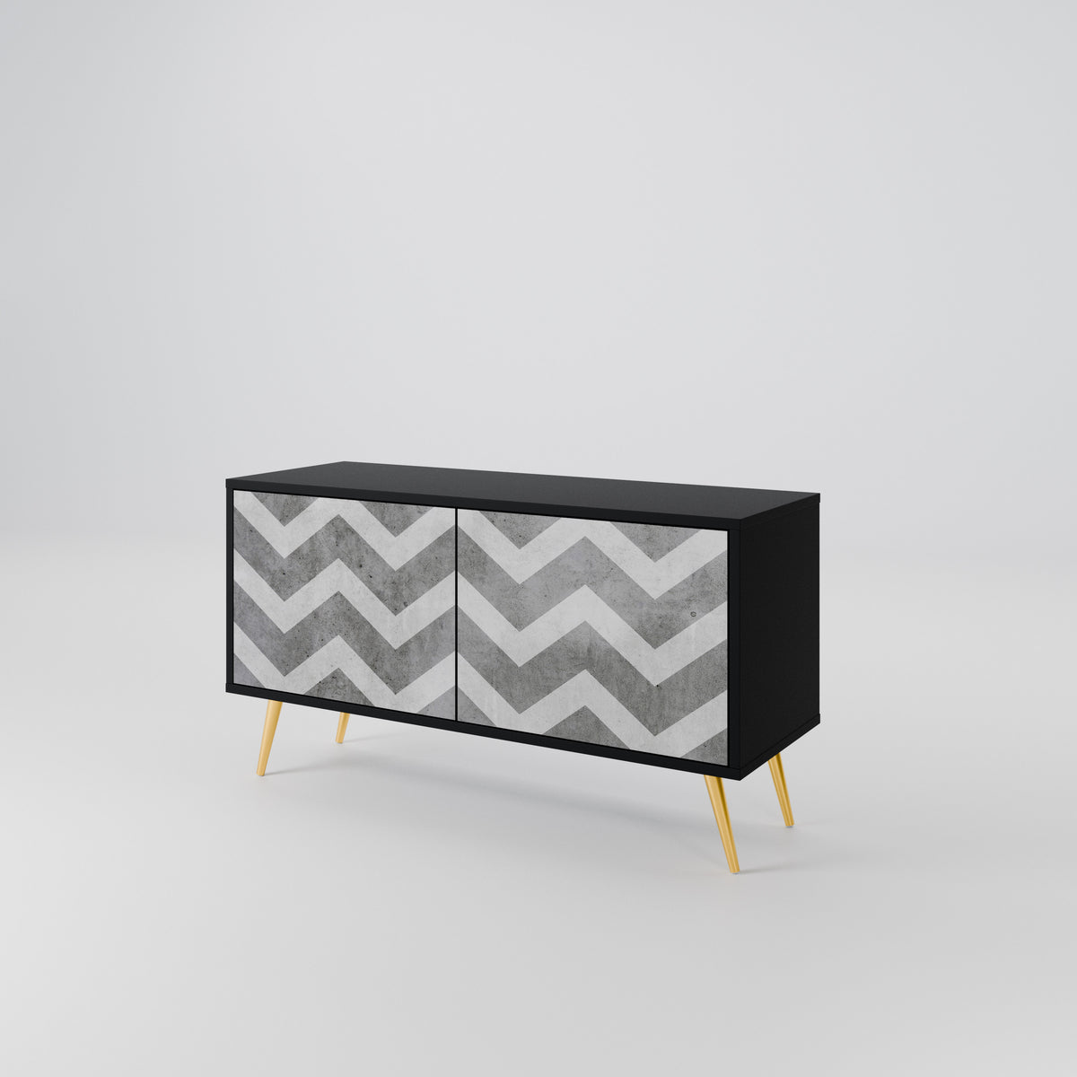 TOUGH ZIG ZAG Kompakt TV-bänk med 2 dörrar
