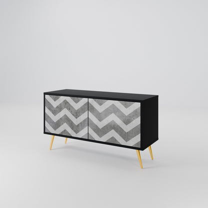 TOUGH ZIG ZAG Kompakt TV-bänk med 2 dörrar