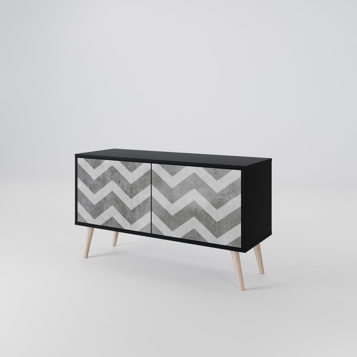 TOUGH ZIG ZAG Kompakt TV-bänk med 2 dörrar