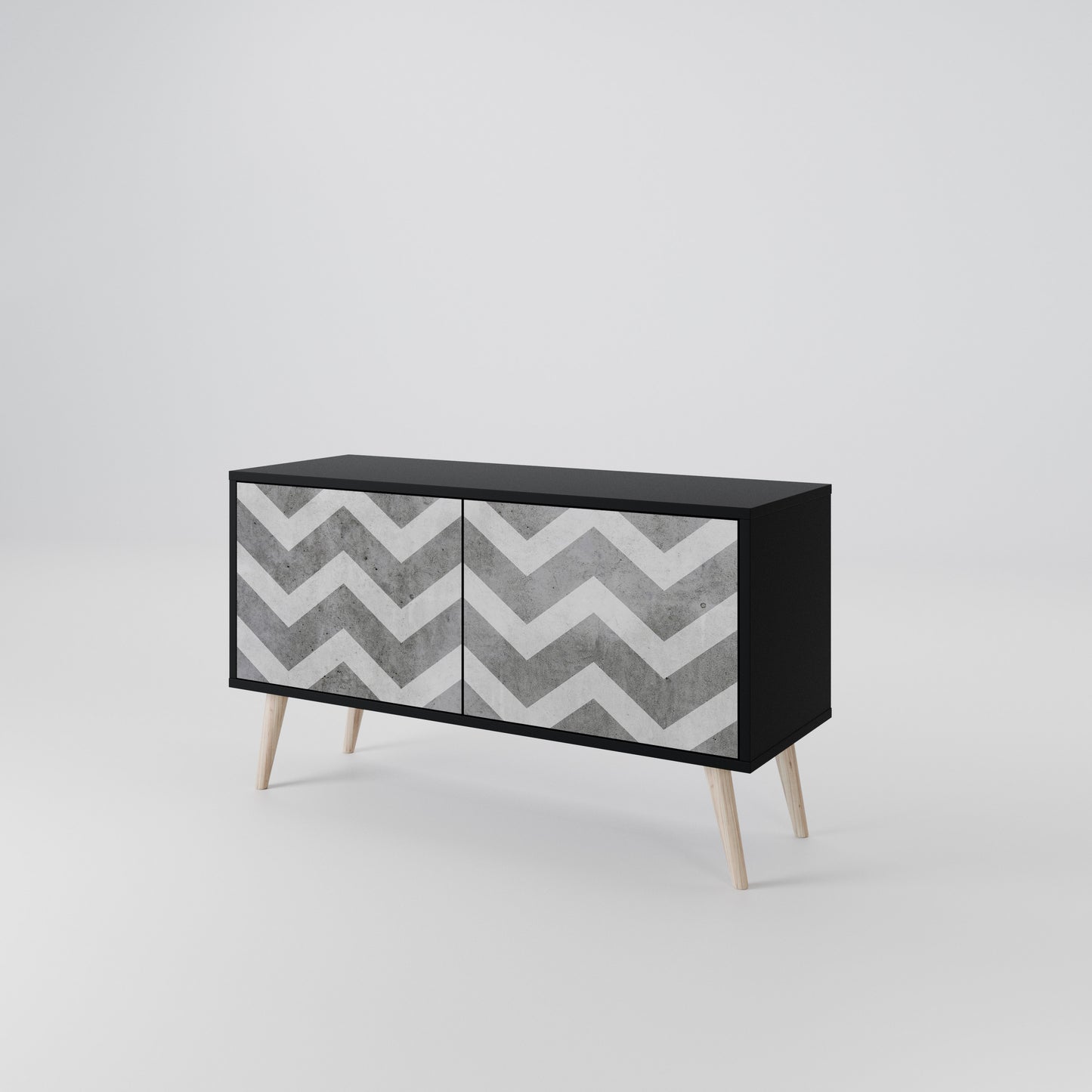 TOUGH ZIG ZAG Kompakt TV-bänk med 2 dörrar
