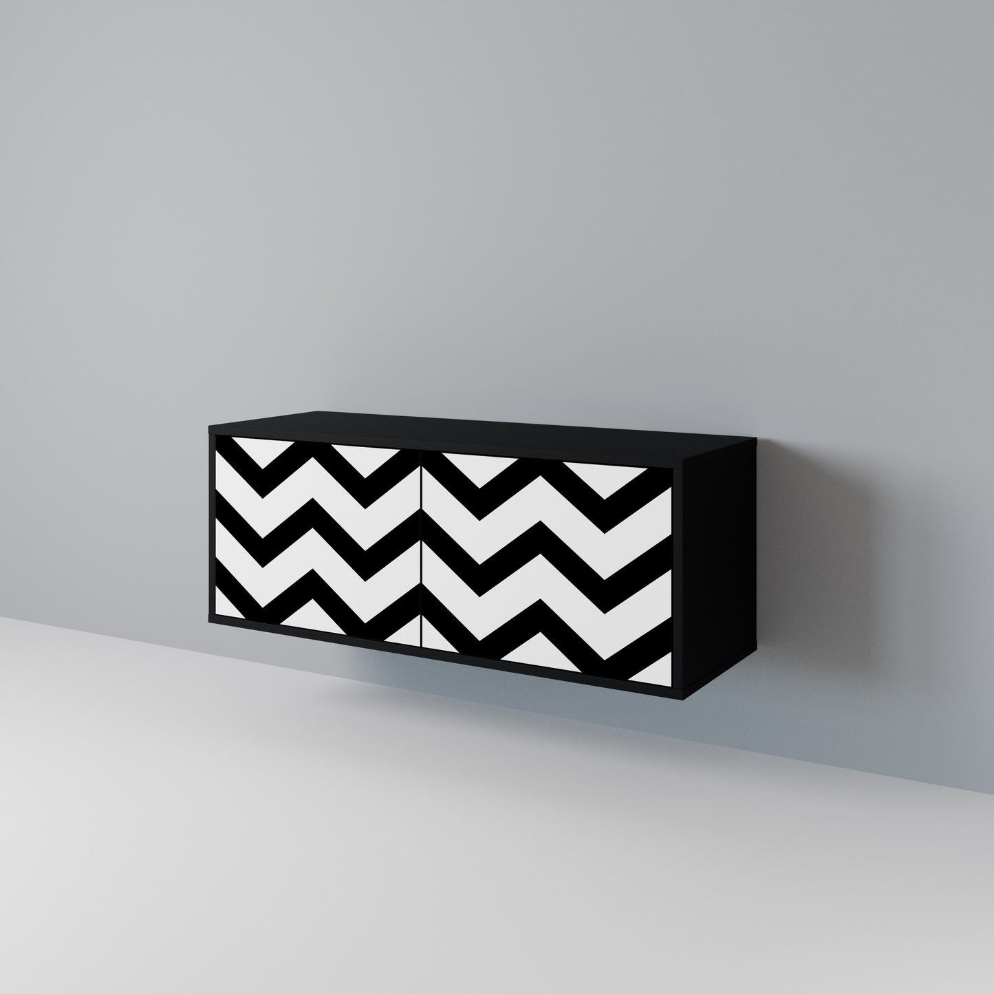 CLASSIC ZIG ZAG Kompakt TV-bänk med 2 dörrar