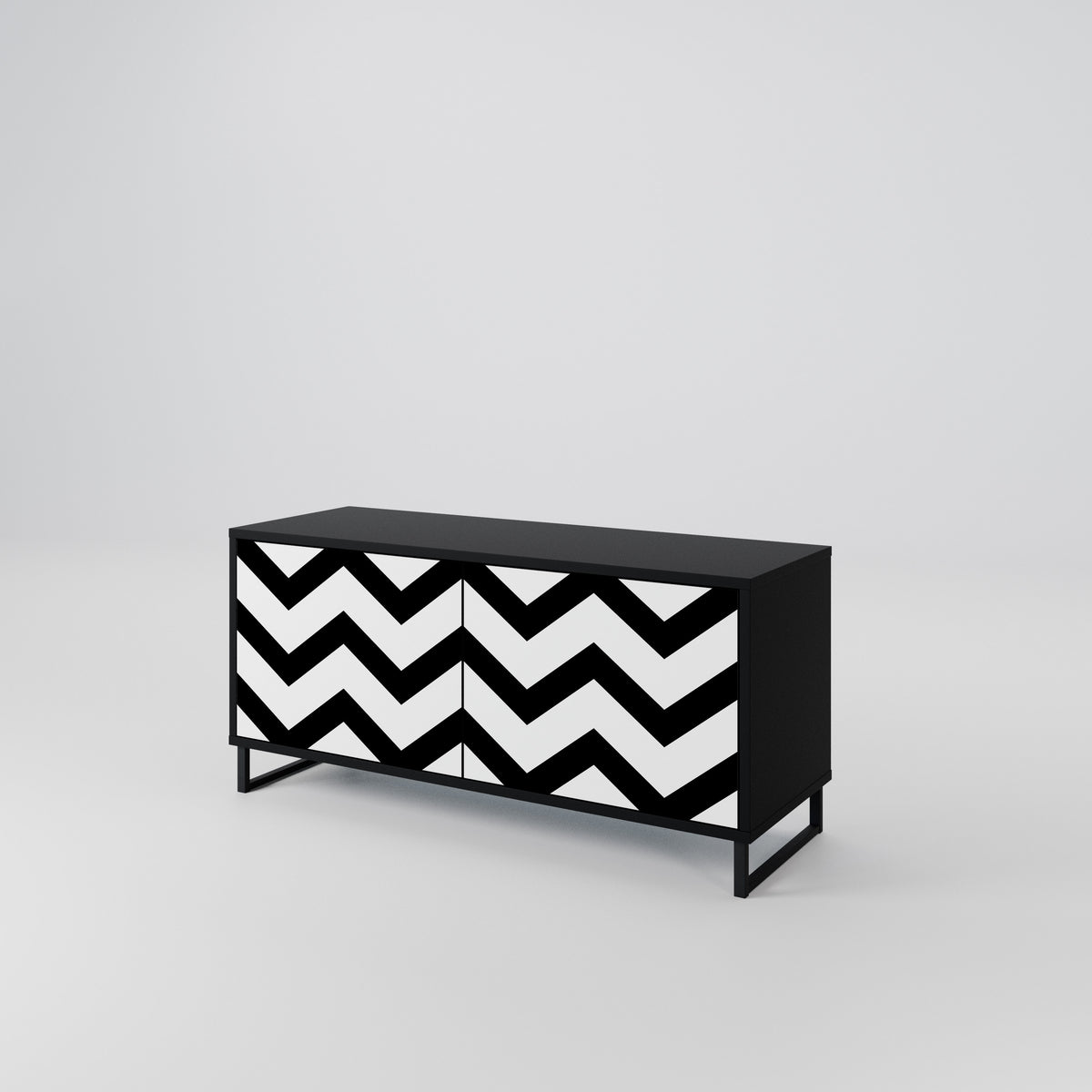 CLASSIC ZIG ZAG Kompakt TV-bänk med 2 dörrar