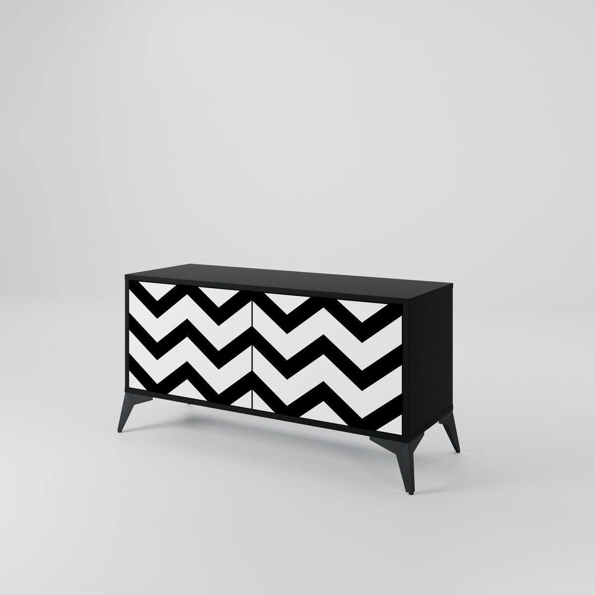 CLASSIC ZIG ZAG Kompakt TV-bänk med 2 dörrar