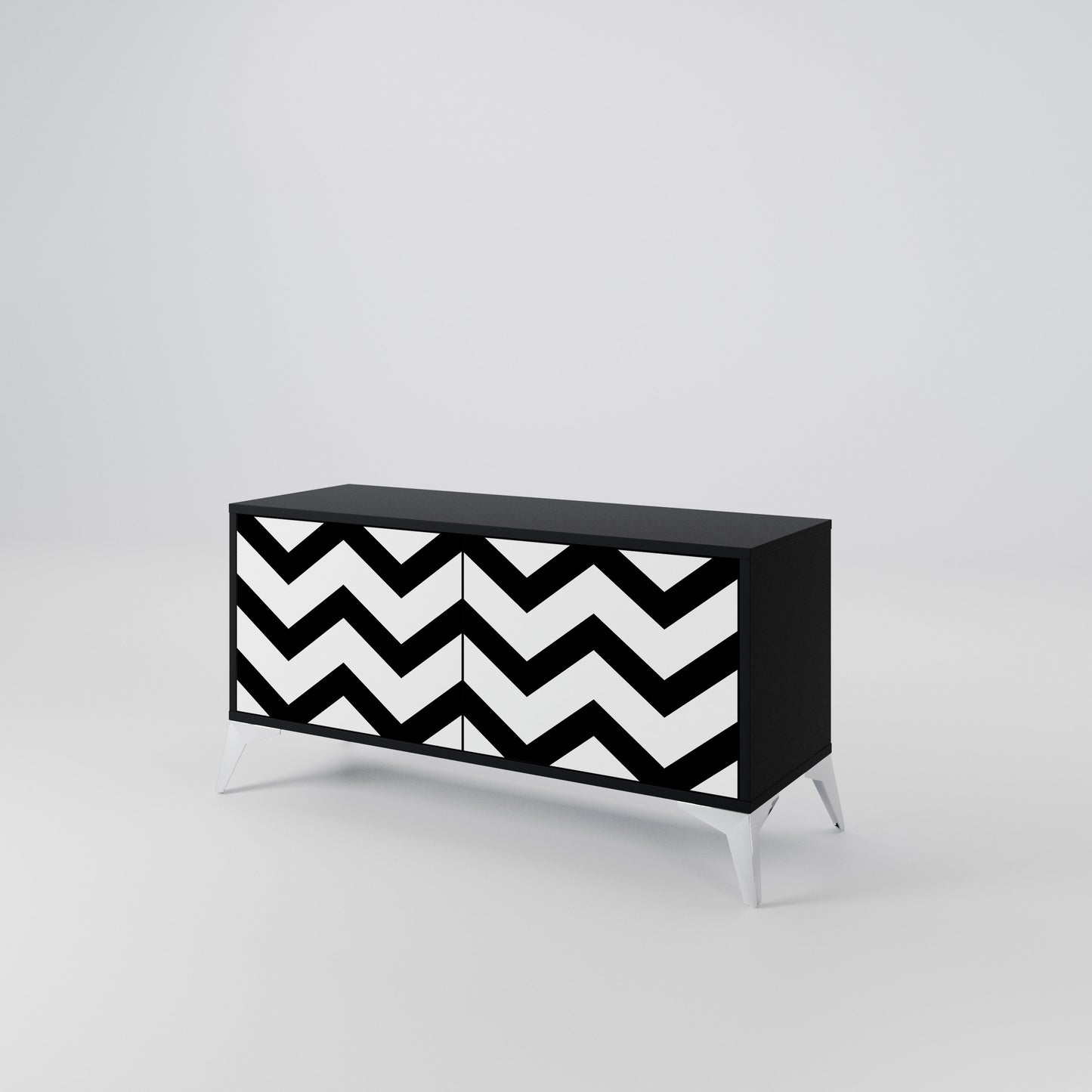CLASSIC ZIG ZAG Kompakt TV-bänk med 2 dörrar