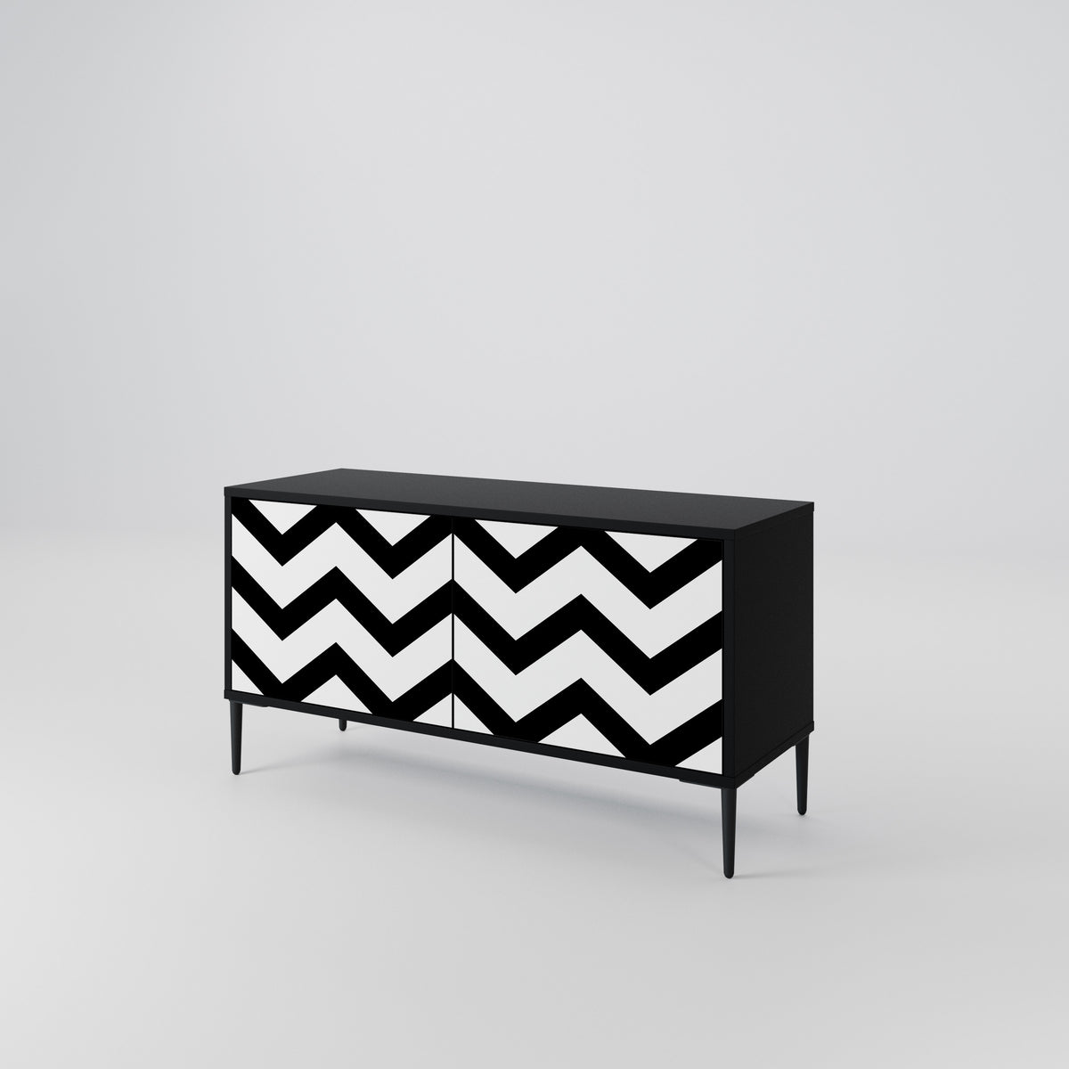 CLASSIC ZIG ZAG Kompakt TV-bänk med 2 dörrar