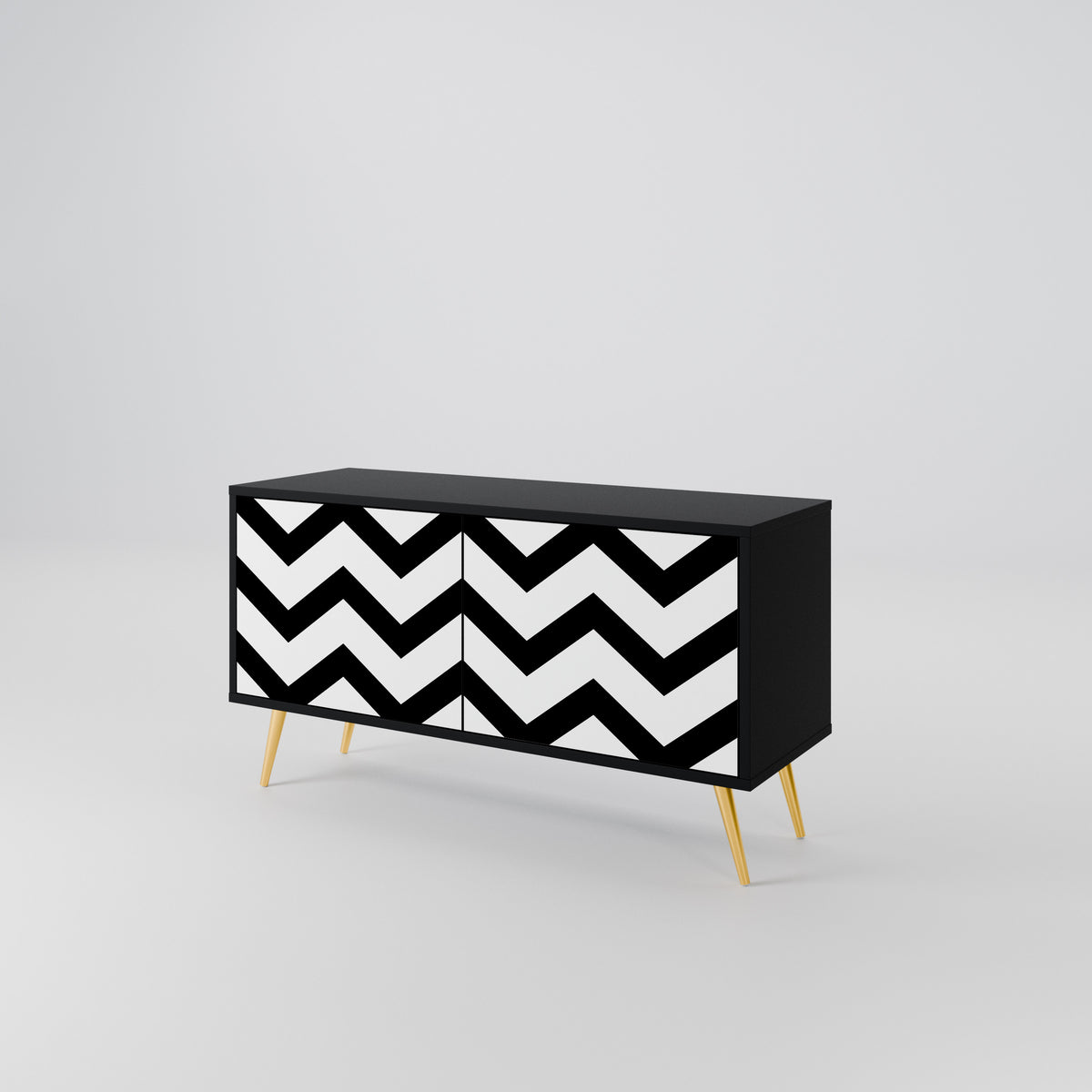 CLASSIC ZIG ZAG Kompakt TV-bänk med 2 dörrar
