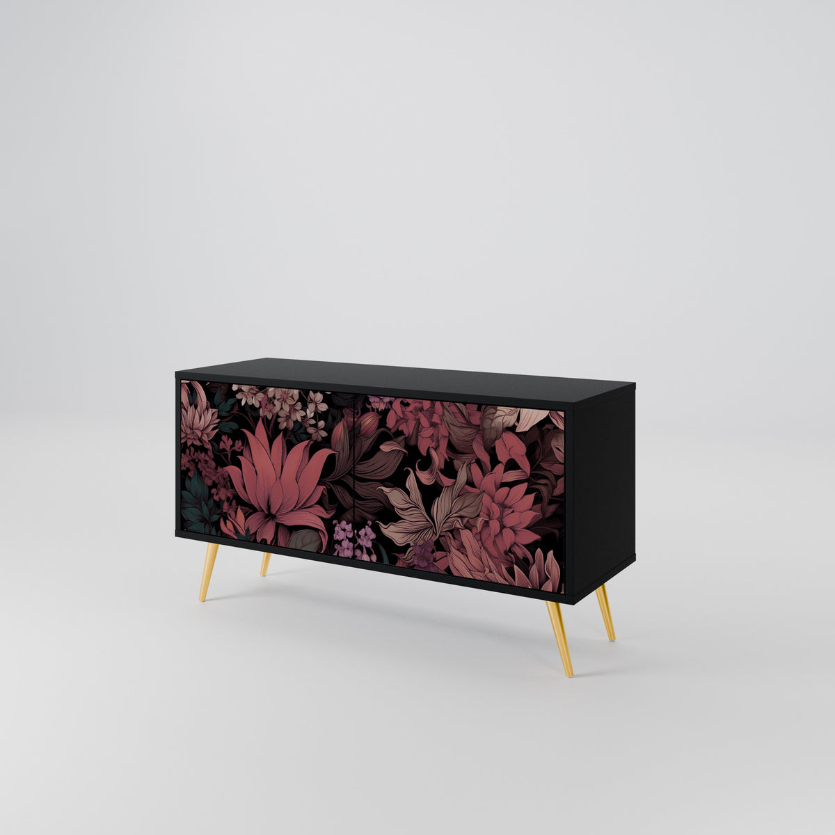 FLORAL WHISPER Kompakt TV-bänk med 2 dörrar