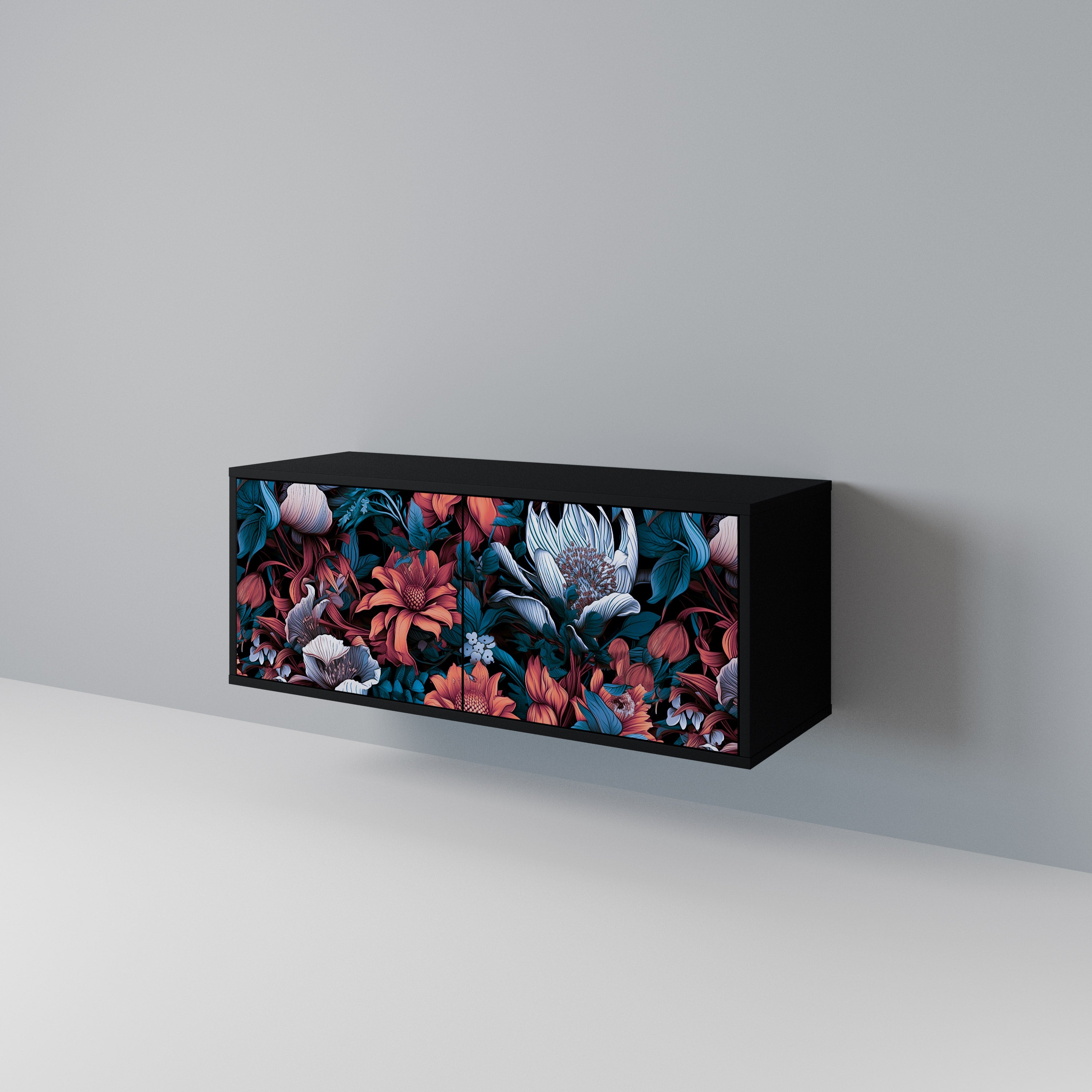 ETHEREAL BLOSSOMS Compact 2-Door TV Cabinet