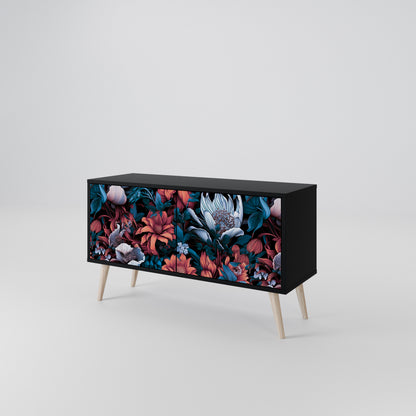 ETHEREAL BLOSSOMS Kompakt TV-bänk med 2 dörrar