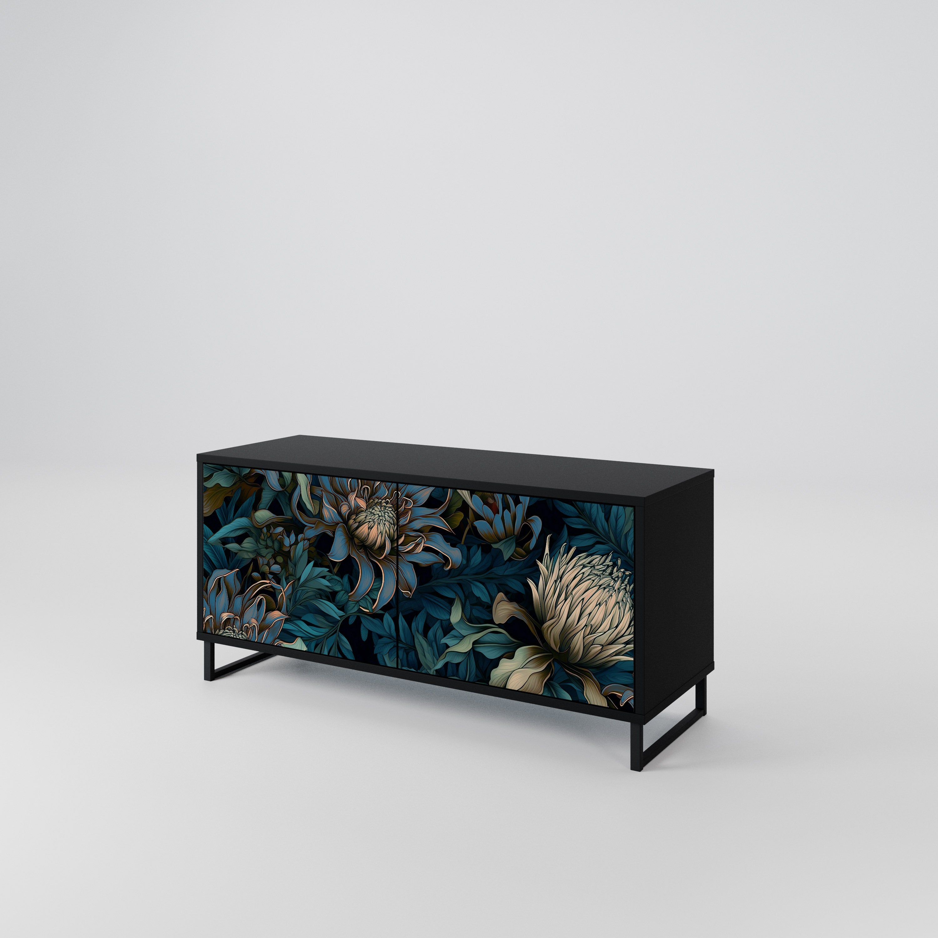 TWILIGHT BLOOM Compact 2-Door TV Cabinet