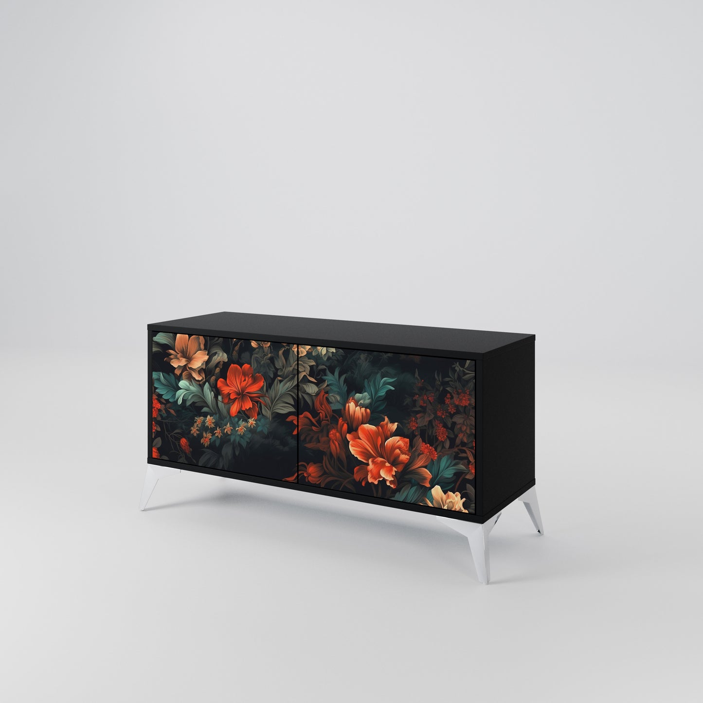 IMAGINARY BLOSSOM Kompakt TV-bänk med 2 dörrar