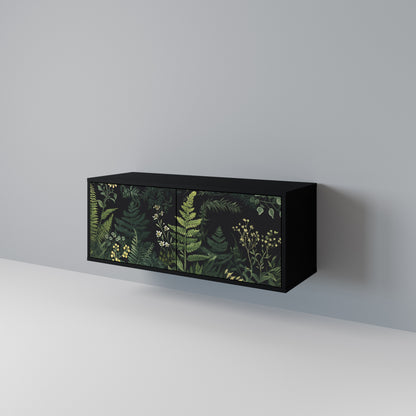 FERN FLOWERS Kompakt TV-bänk med 2 dörrar