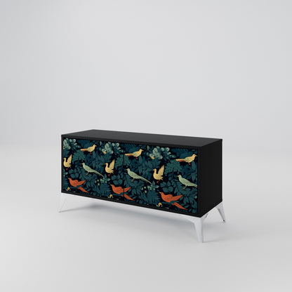 FOWL ORNAMENT Kompakt TV-bänk med 2 dörrar