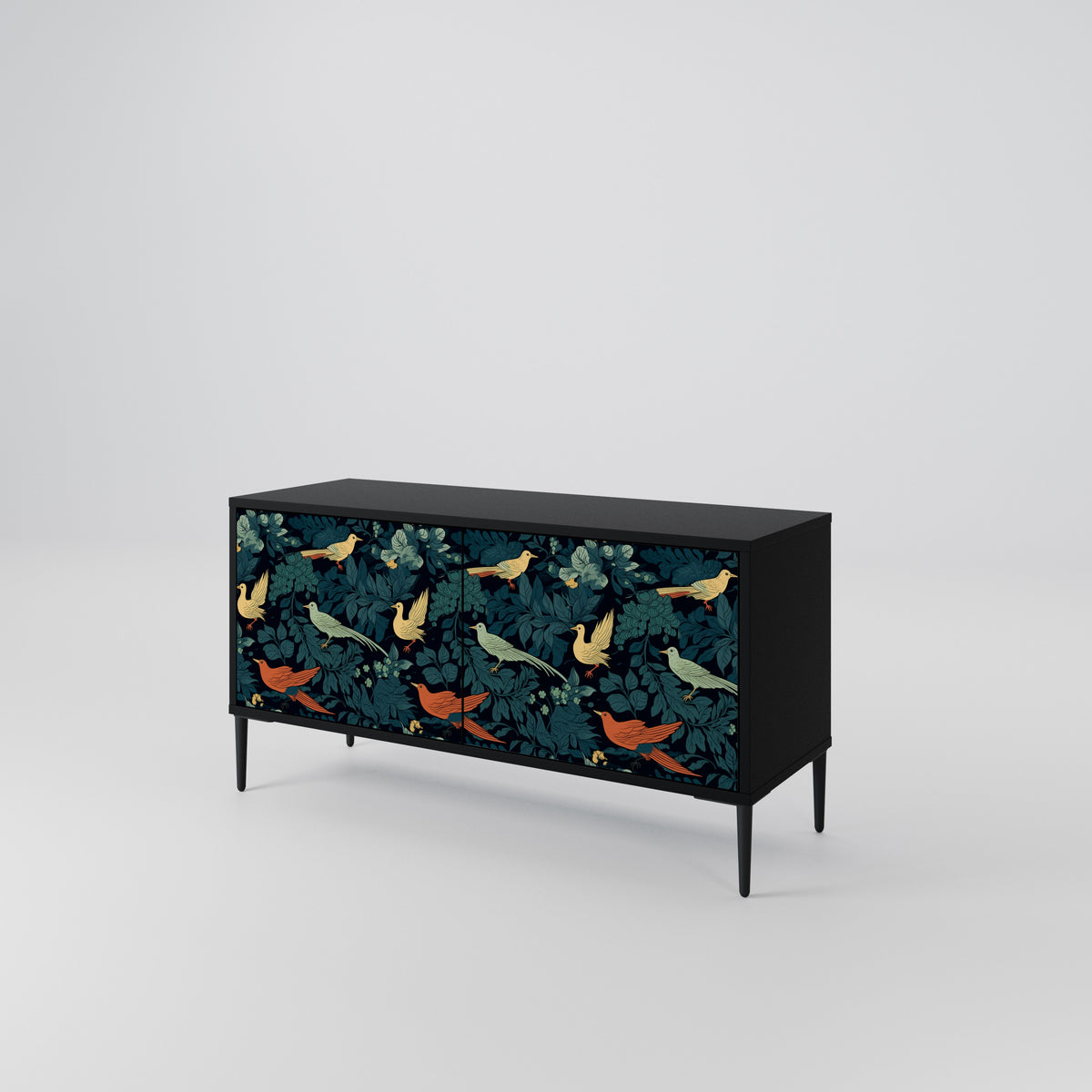 FOWL ORNAMENT Kompakt TV-bänk med 2 dörrar