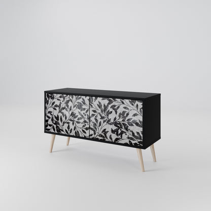CHARCOAL SPROUT Kompakt TV-bänk med 2 dörrar