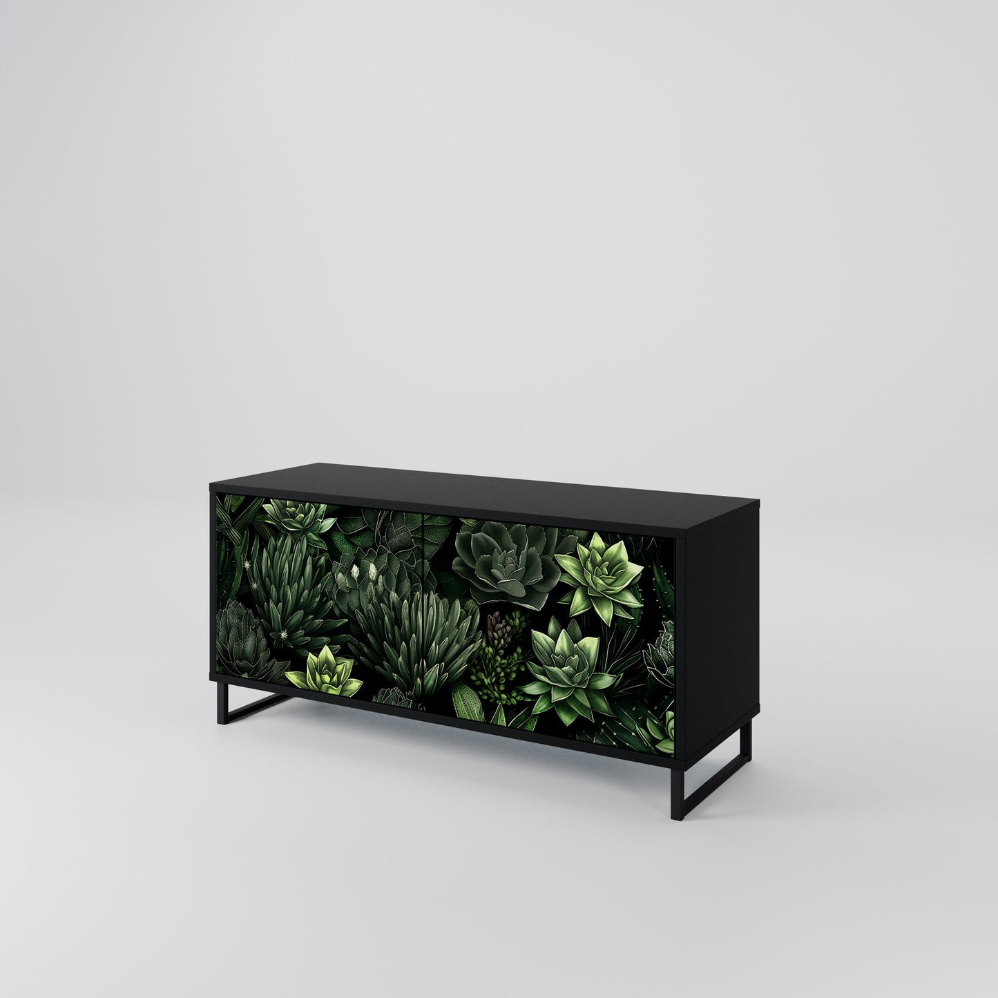 SUCCULENT JUNGLE Kompakt TV-bänk med 2 dörrar