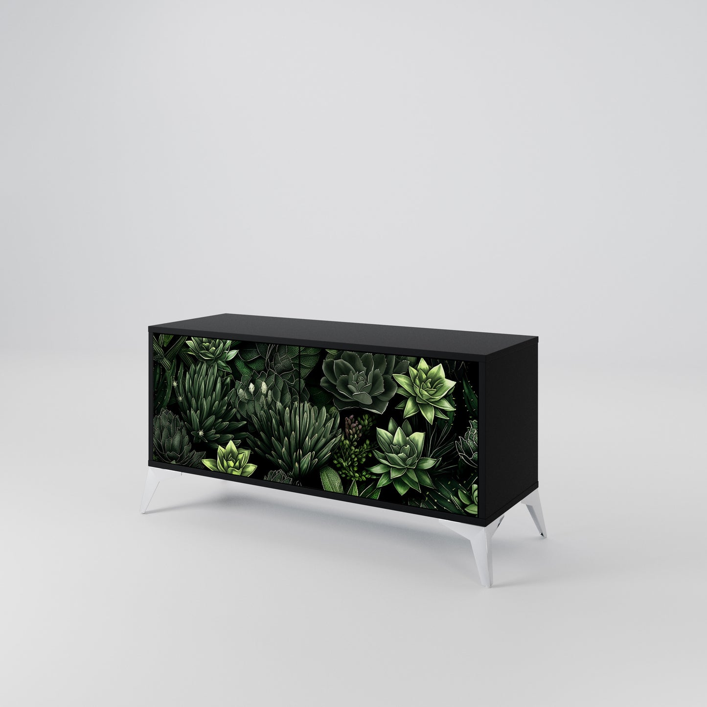 SUCCULENT JUNGLE Kompakt TV-bänk med 2 dörrar