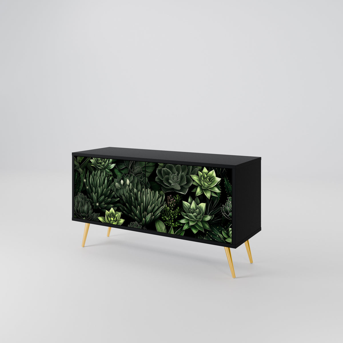 SUCCULENT JUNGLE Kompakt TV-bänk med 2 dörrar