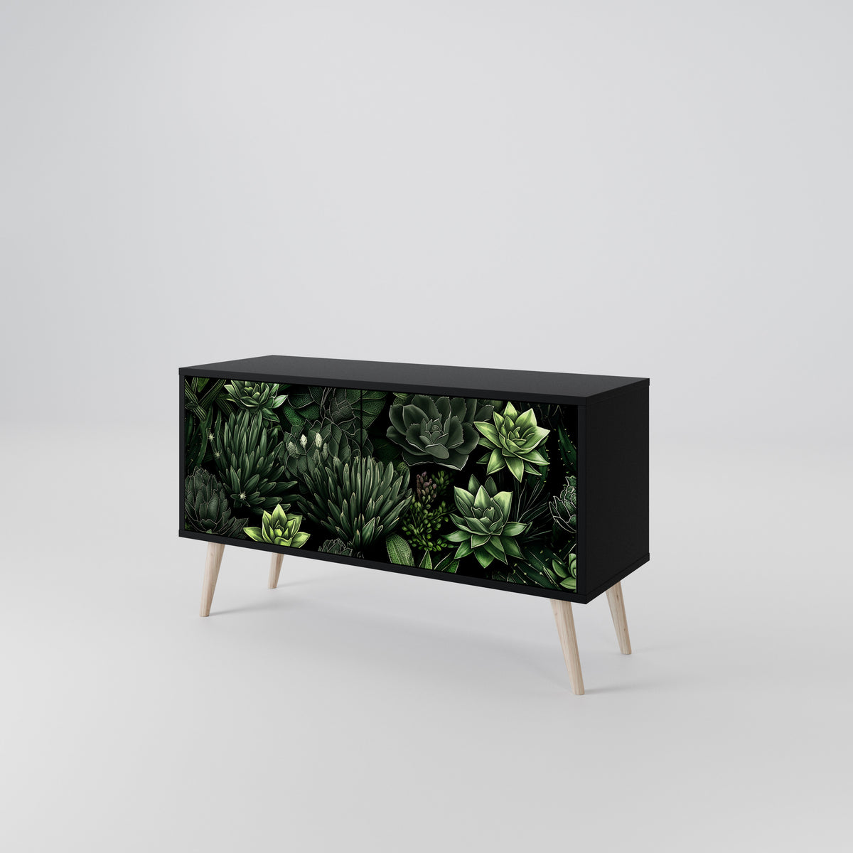 SUCCULENT JUNGLE Kompakt TV-bänk med 2 dörrar