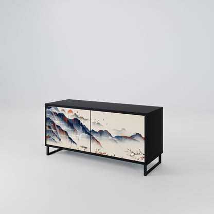 JAPANESE LANDSCAPE Kompakt TV-bänk med 2 dörrar