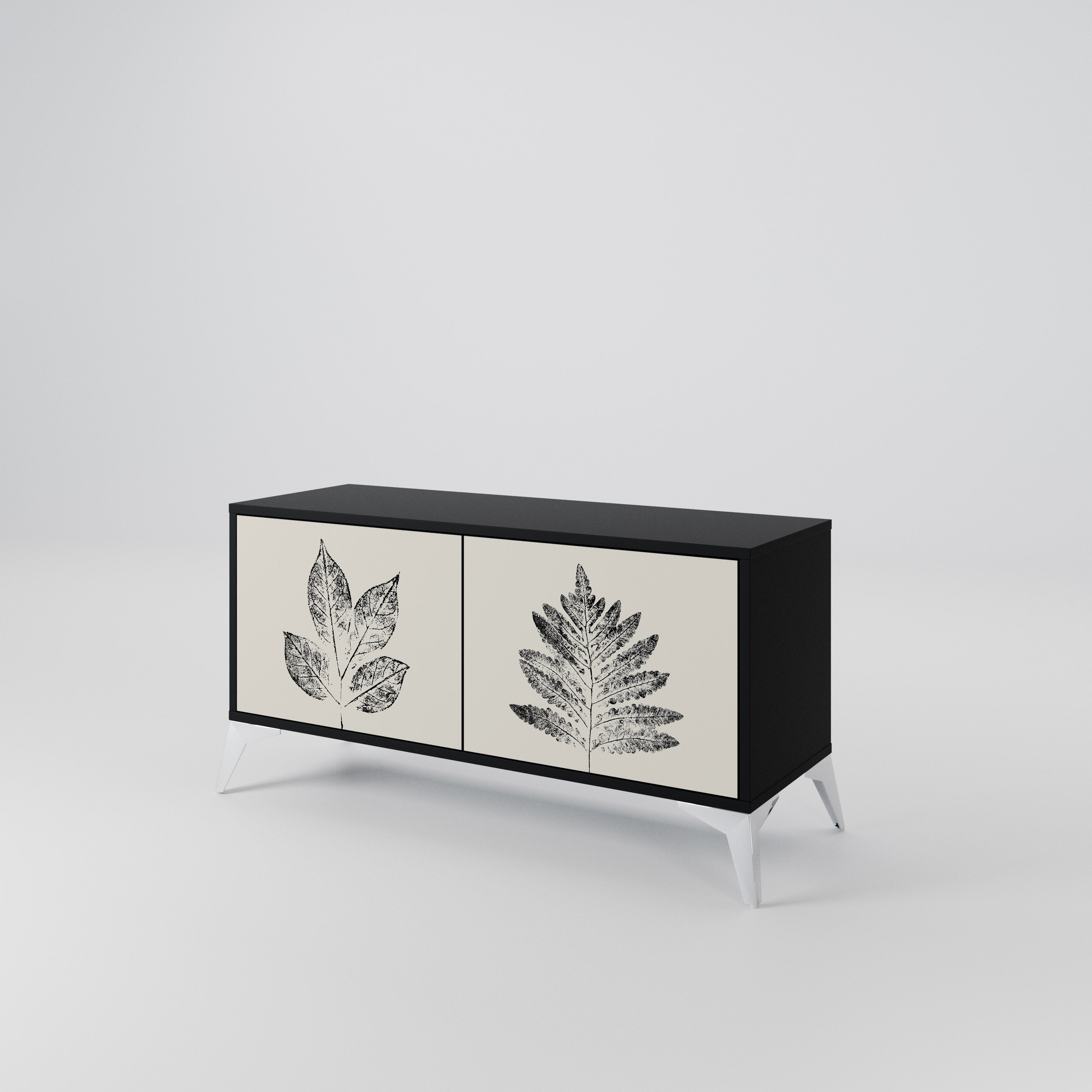 LEAFY STAMPS Compact 2-Door TV Cabinet