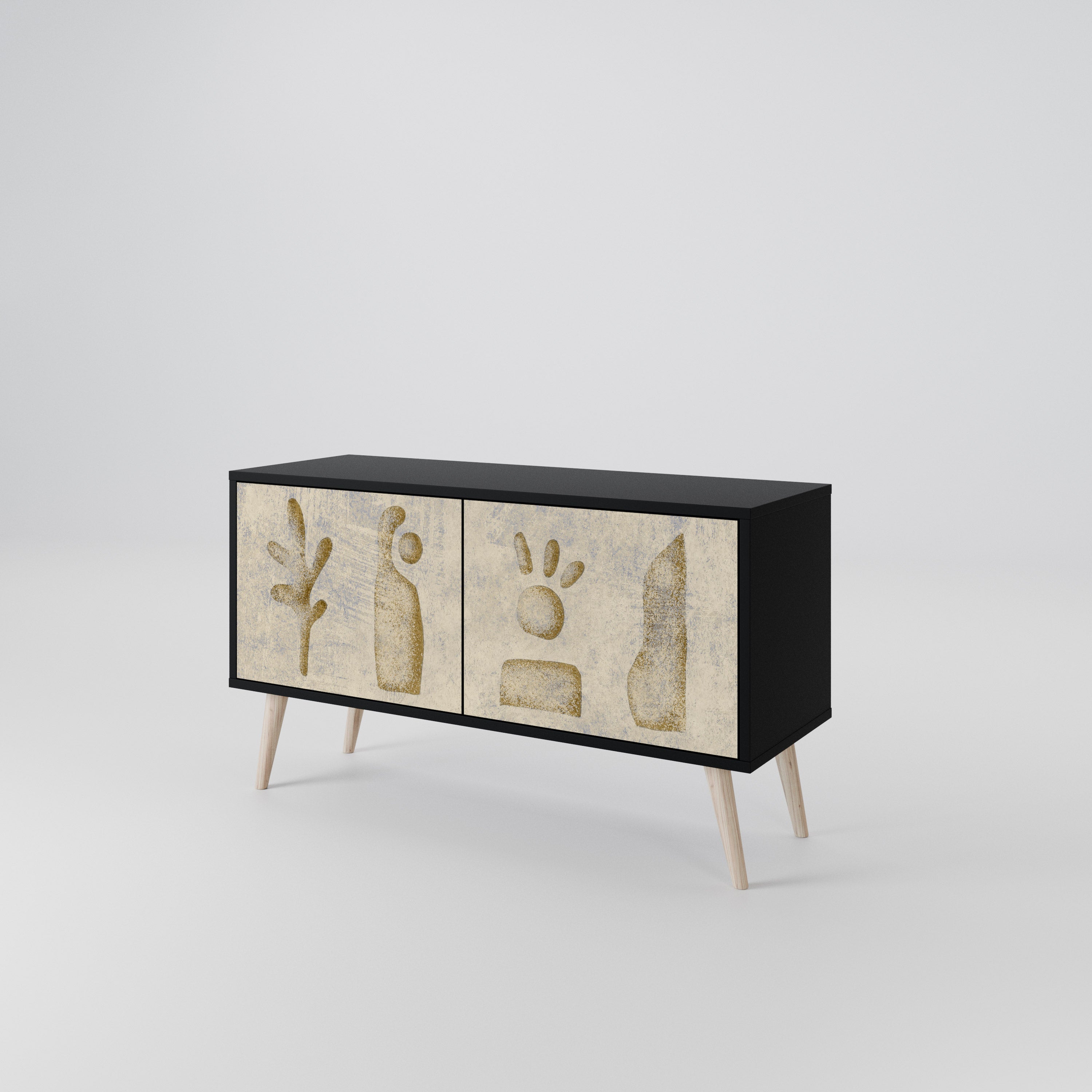 SAND SCULPTURES Compact 2-Door TV Cabinet