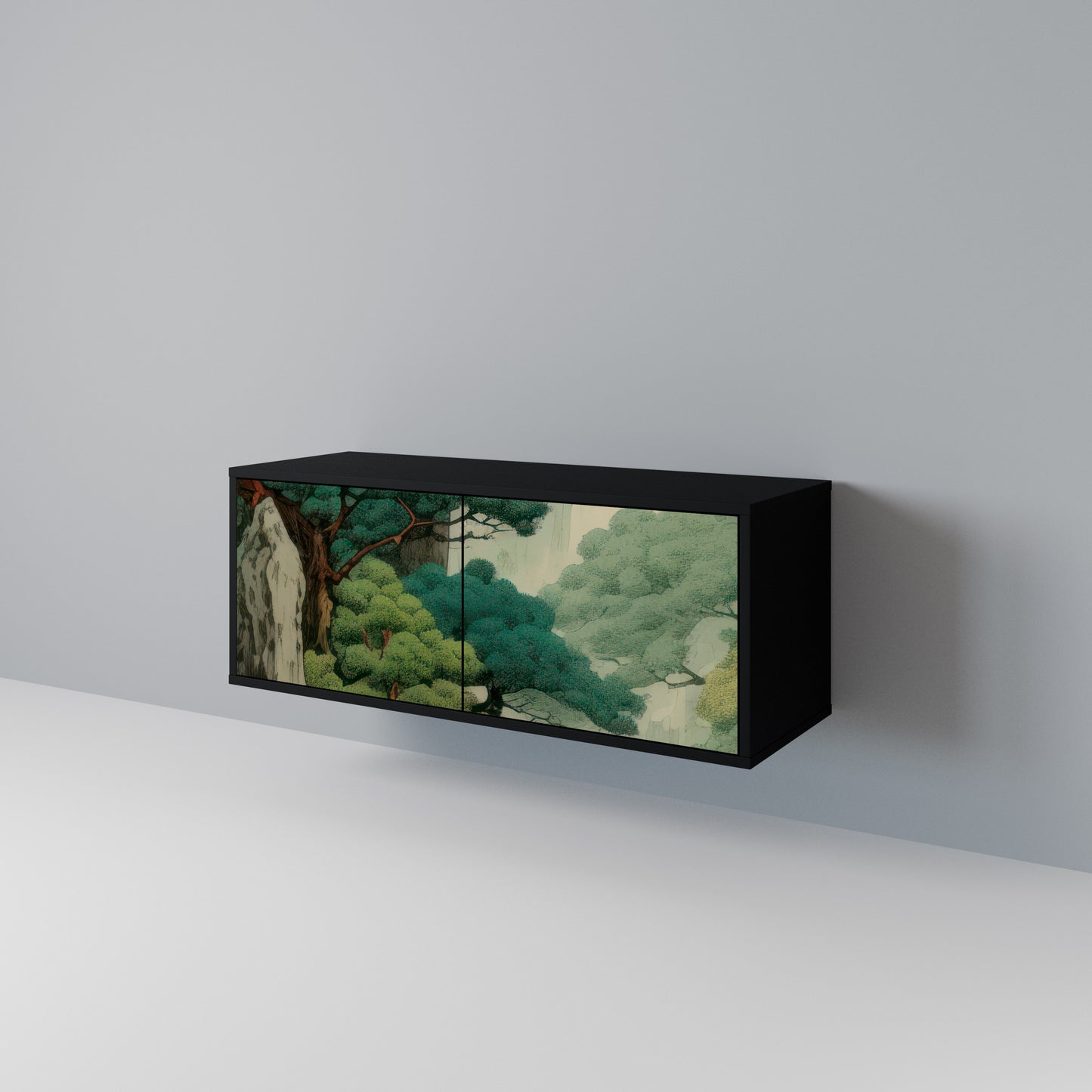 VERDURE ABYSS Kompakt TV-bänk med 2 dörrar