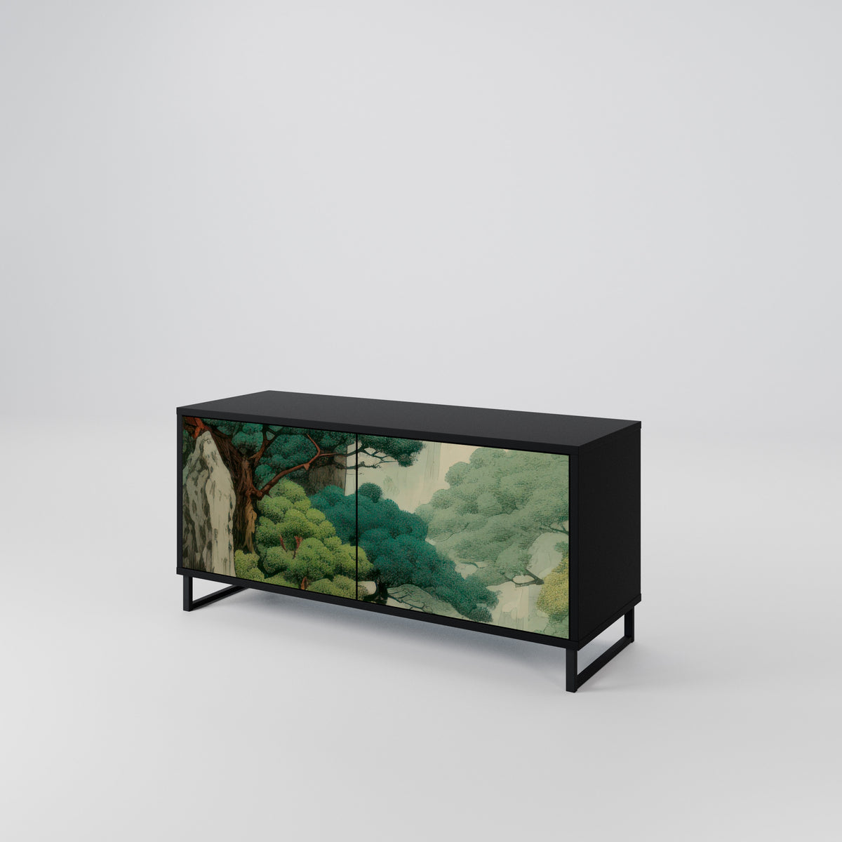 VERDURE ABYSS Kompakt TV-bänk med 2 dörrar
