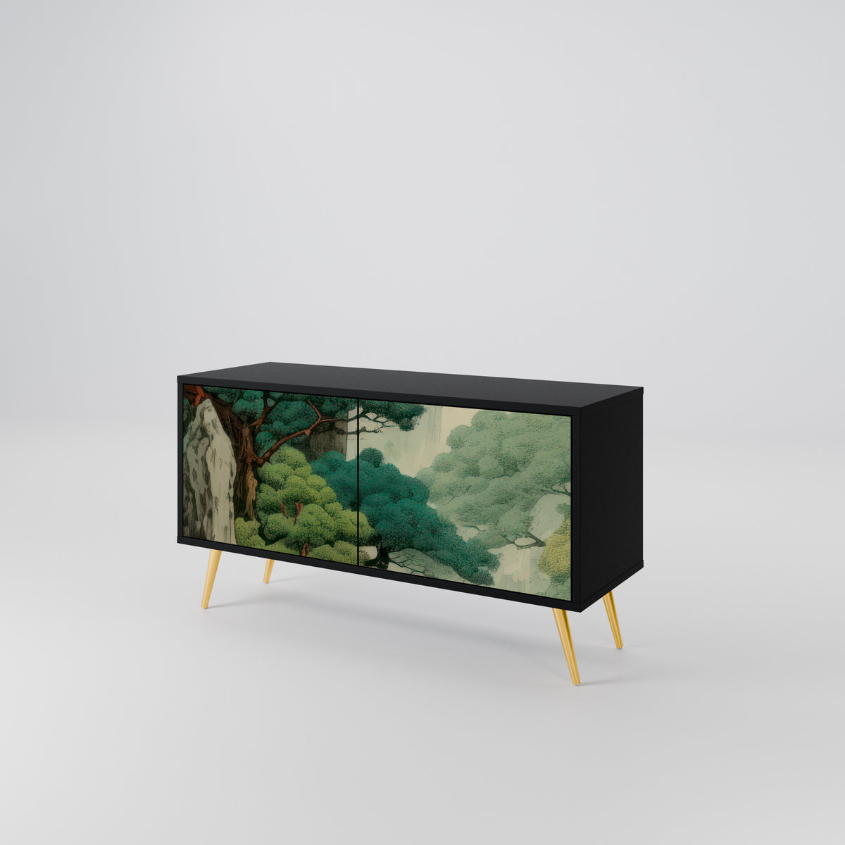 VERDURE ABYSS Kompakt TV-bänk med 2 dörrar