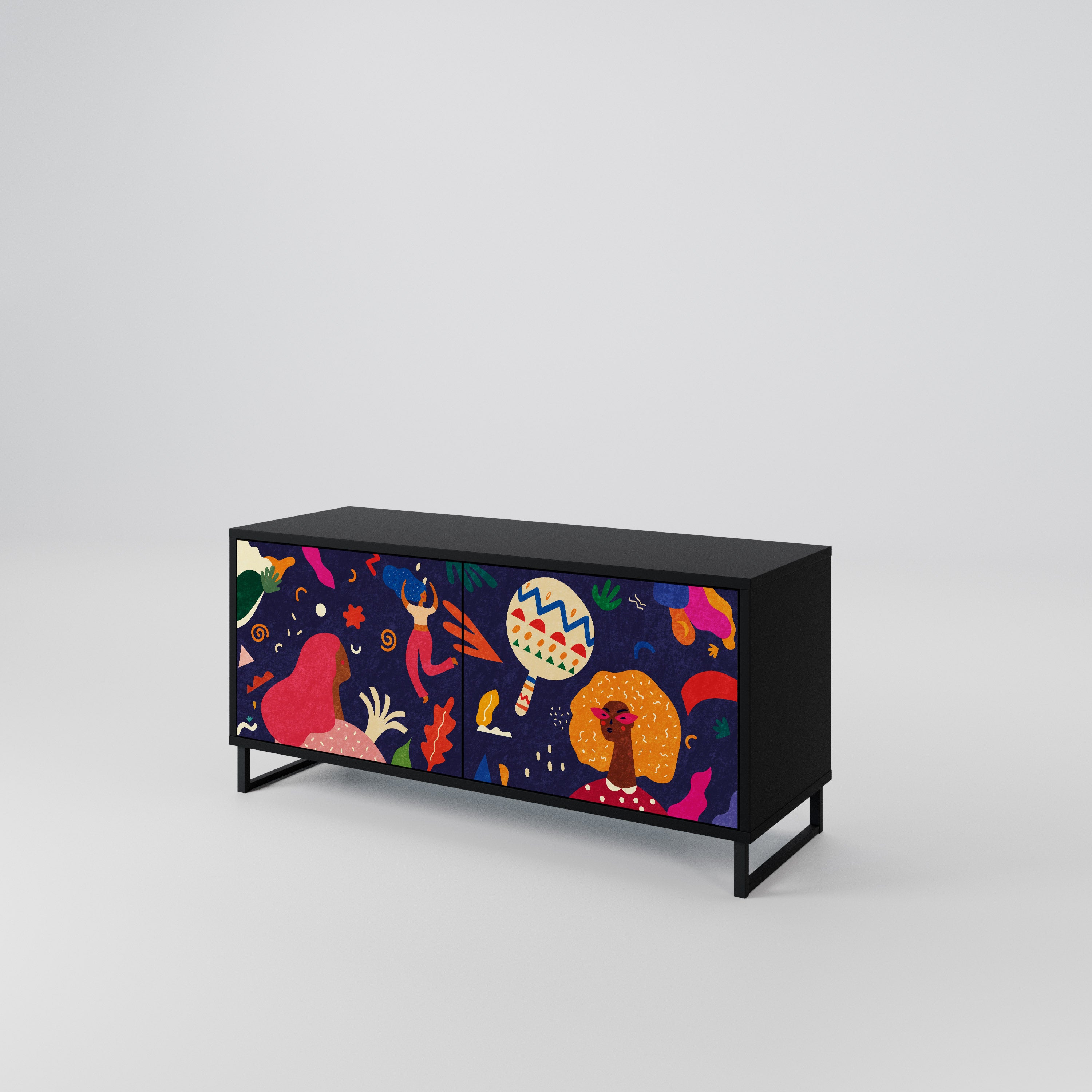 FESTIVE PLEASURES Compact 2-Door TV Cabinet