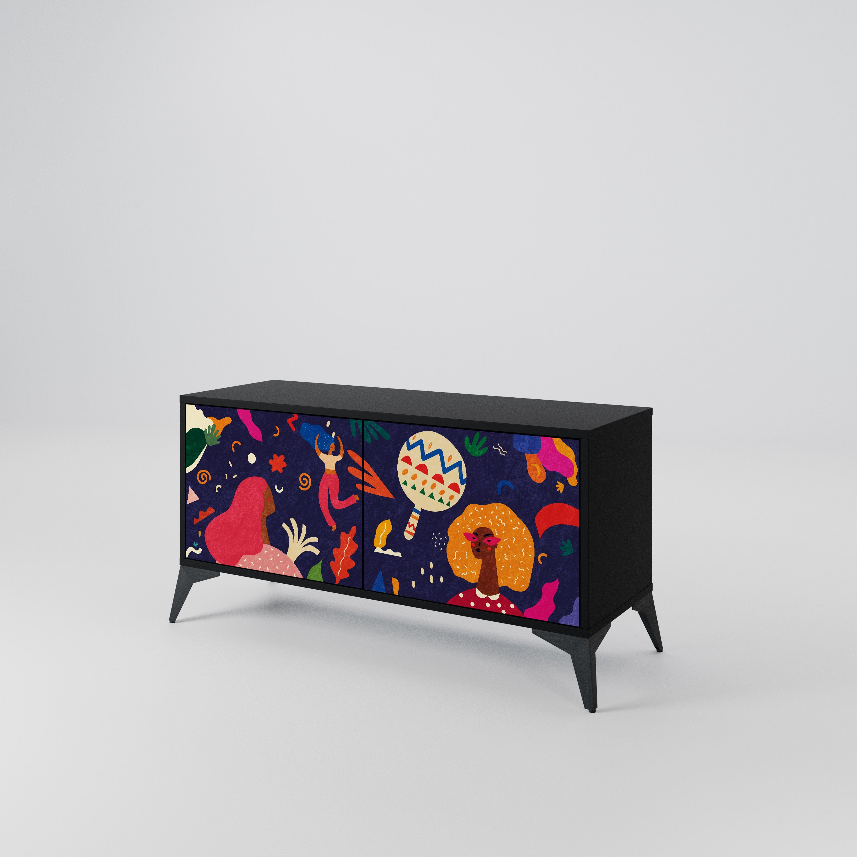 FESTIVE PLEASURES Compact 2-Door TV Cabinet