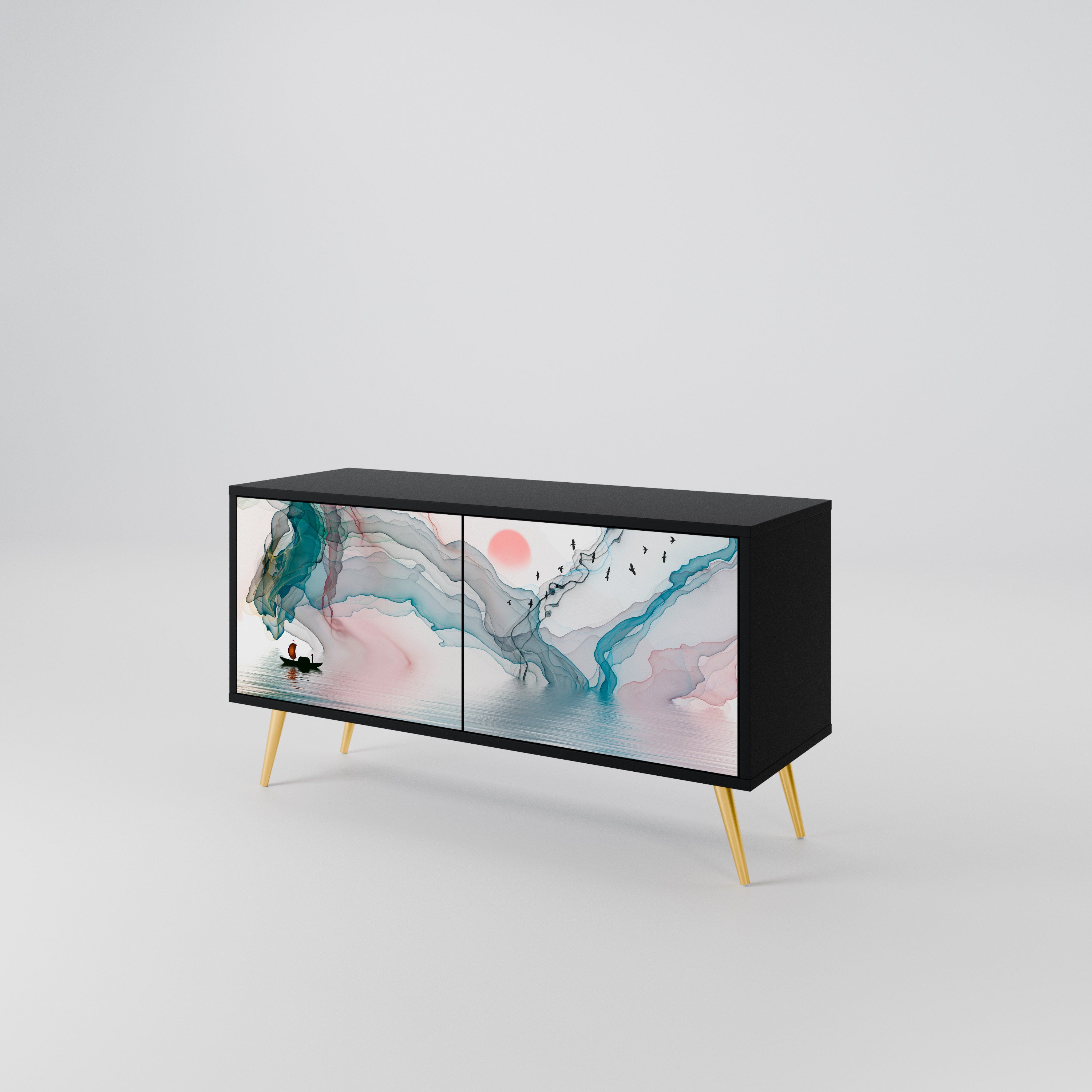 VELVET CROSSING Compact 2-Door TV Cabinet