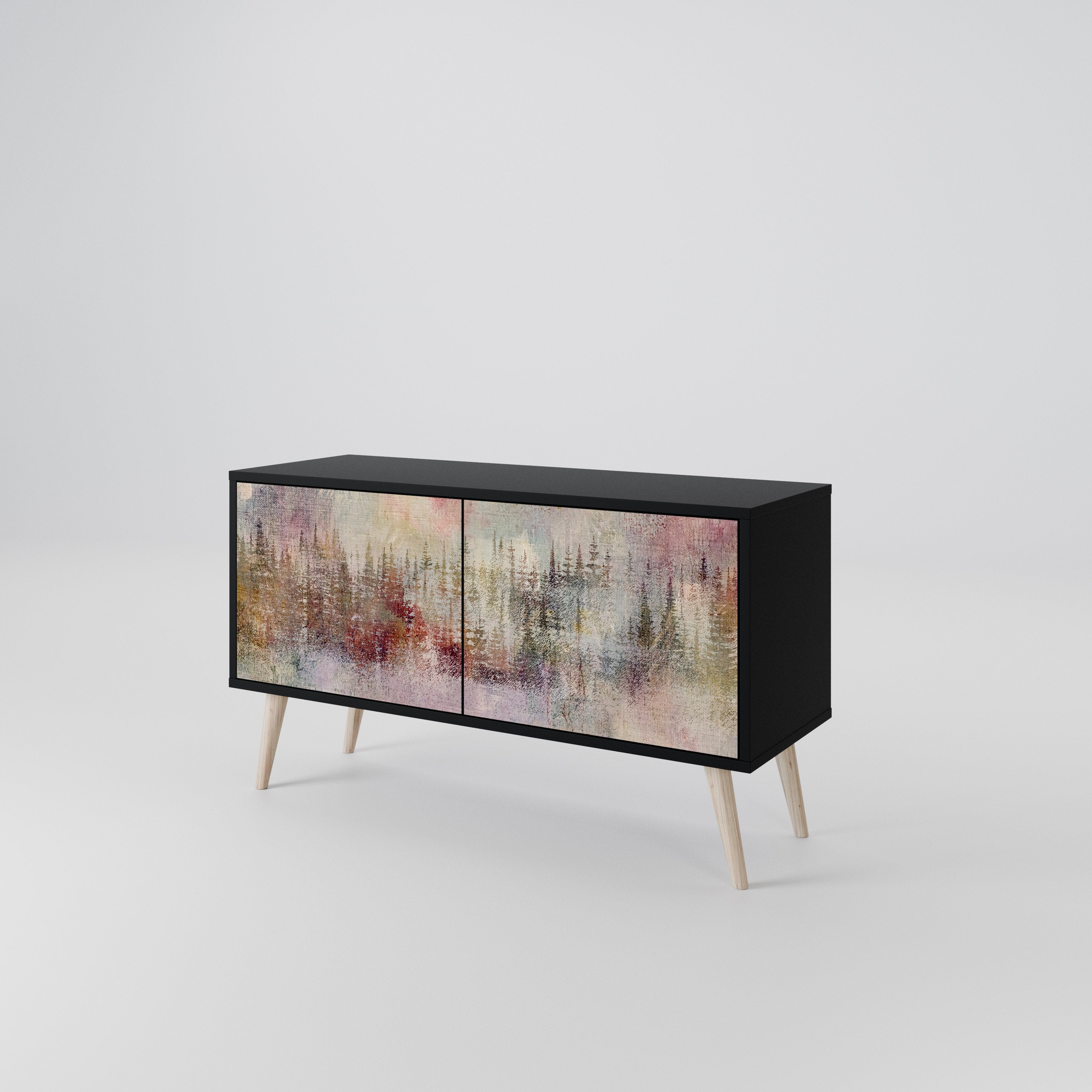 VEILED SUMMIT Compact 2-Door TV Cabinet