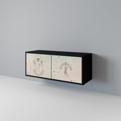 DELICATE BEAUTY Kompakt TV-bänk med 2 dörrar