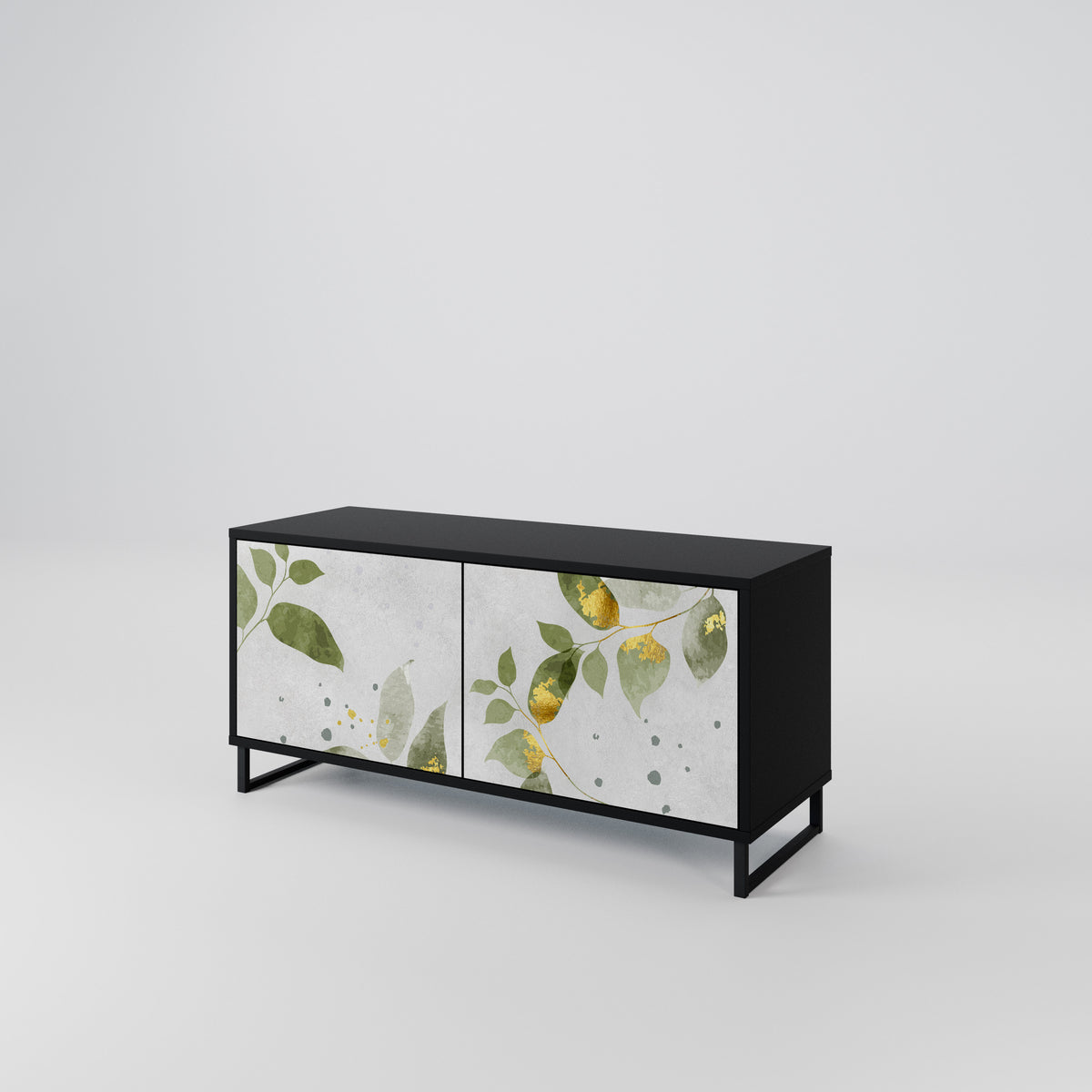 ELEGANT BOTANICS Kompakt TV-bänk med 2 dörrar