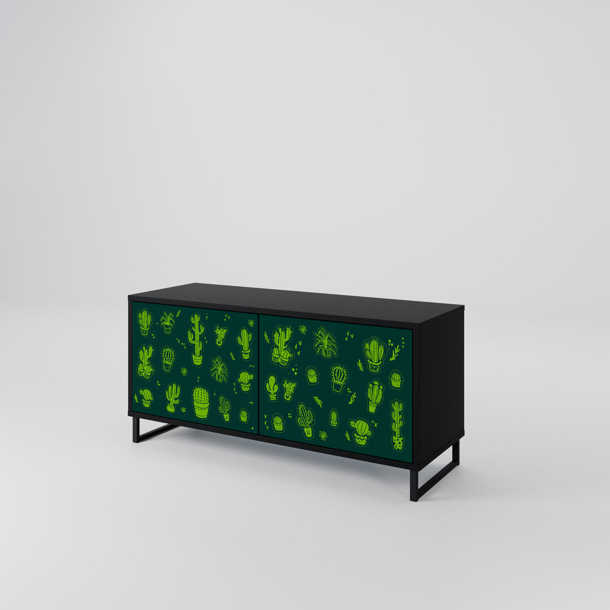 DESERT GREEN Kompakt TV-bänk med 2 dörrar