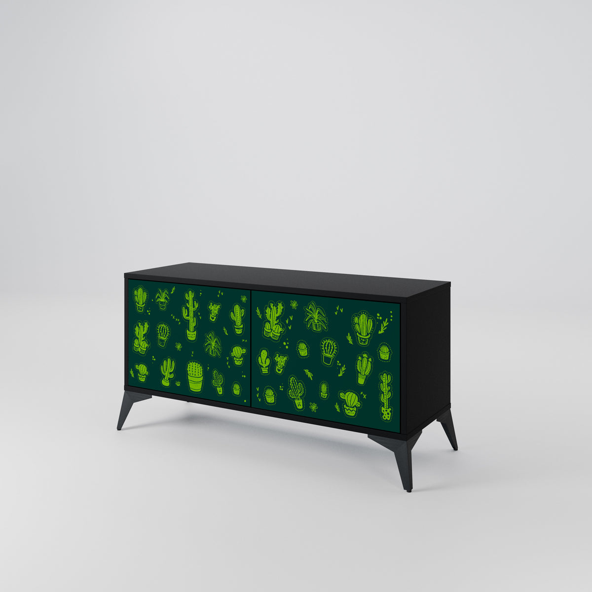DESERT GREEN Kompakt TV-bänk med 2 dörrar