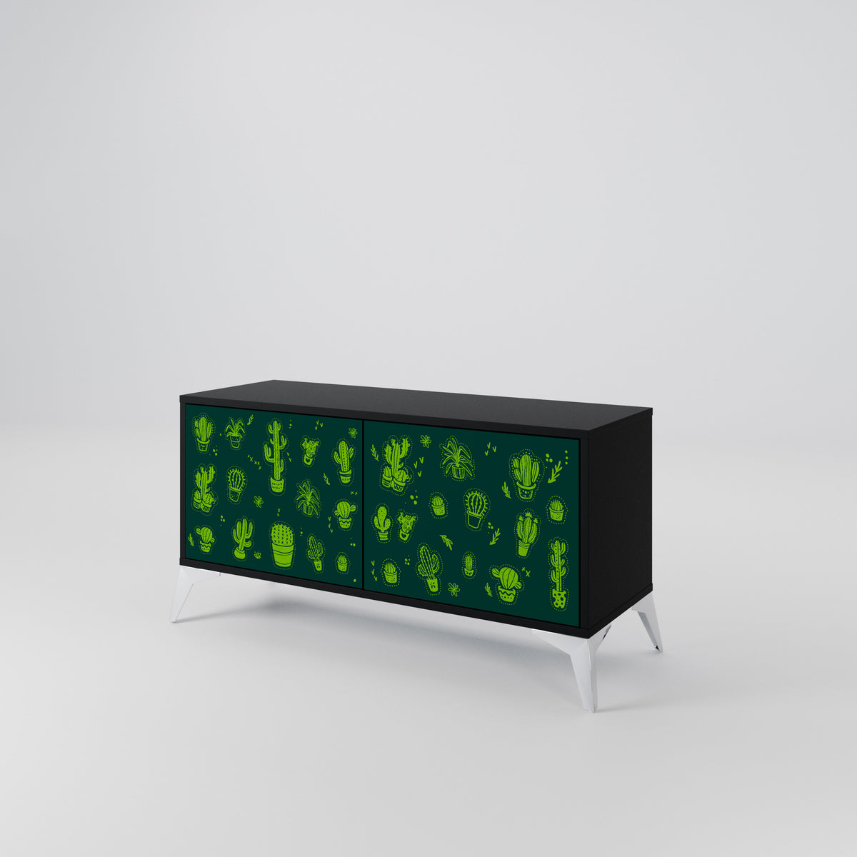 DESERT GREEN Kompakt TV-bänk med 2 dörrar