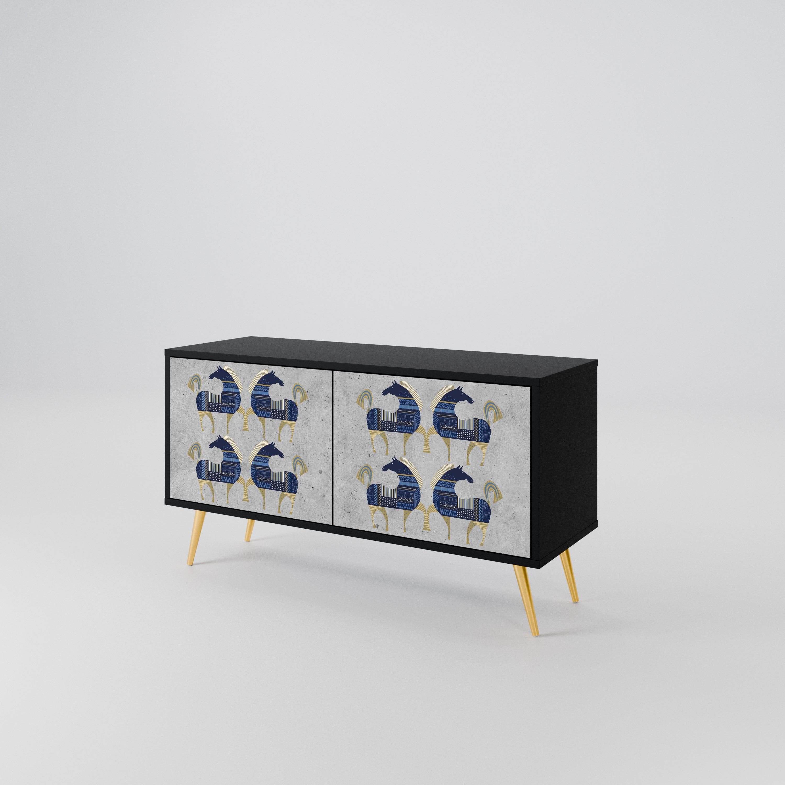 MAJESTIC STEED Compact 2-Door TV Cabinet