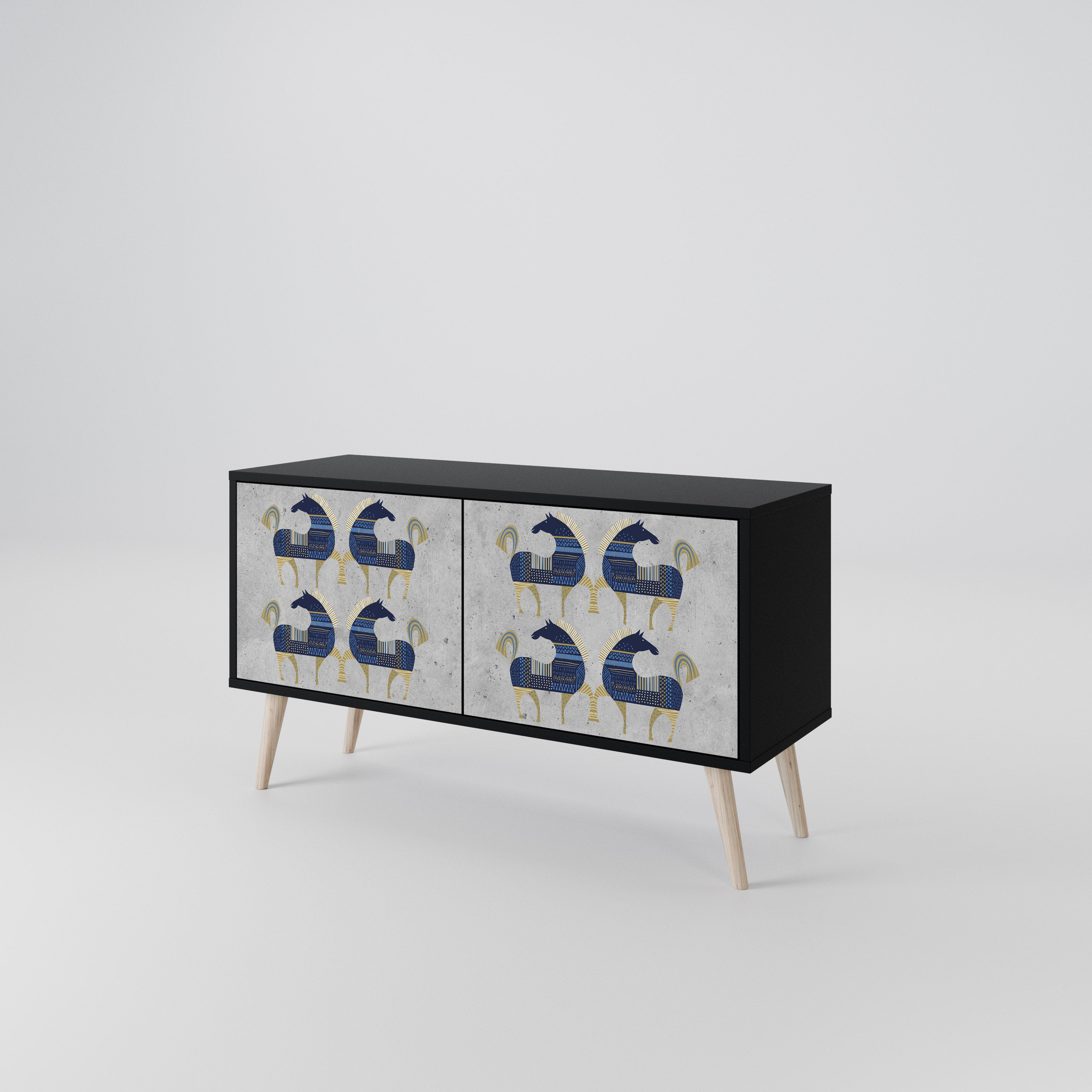 MAJESTIC STEED Compact 2-Door TV Cabinet