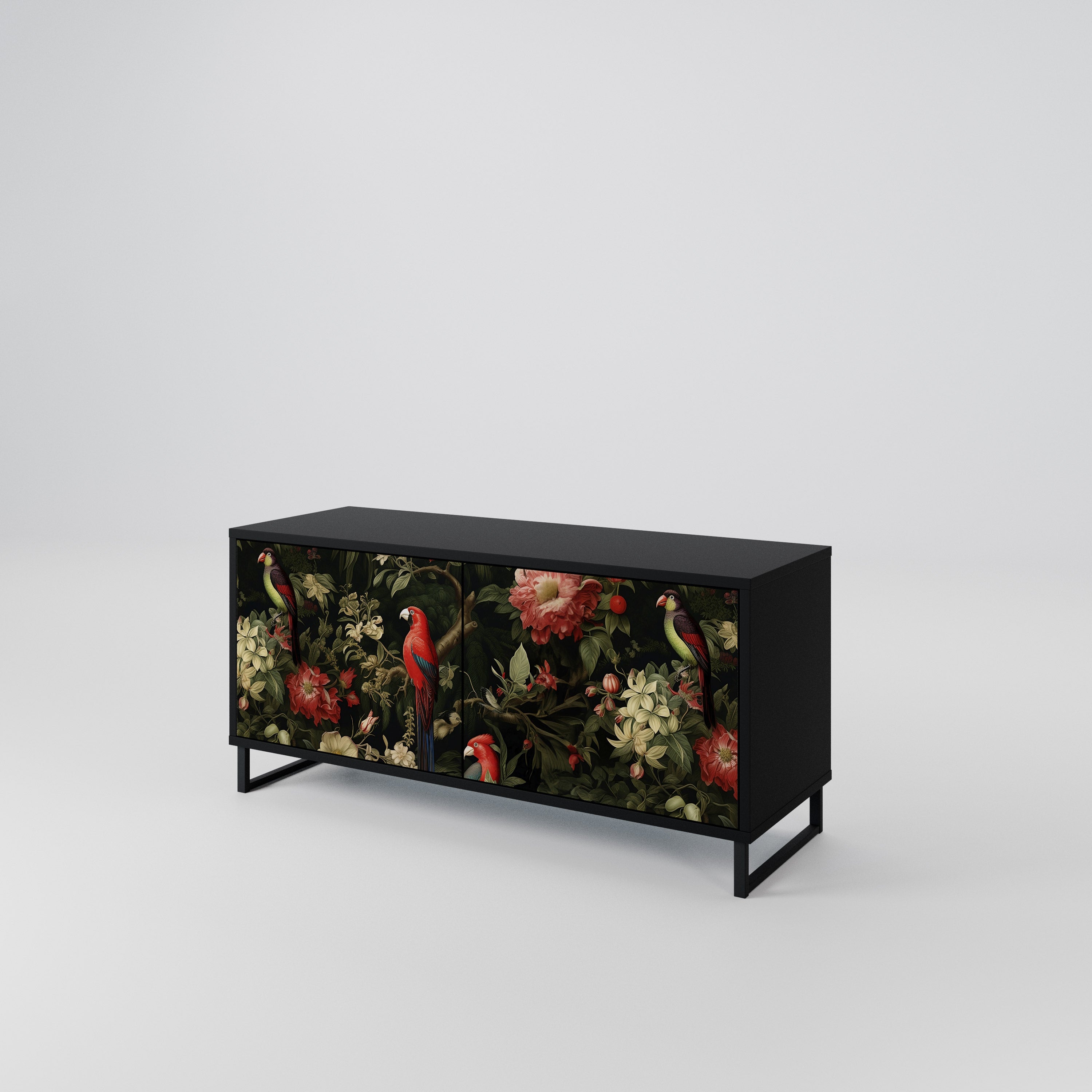 AVIAN GREENERY Compact 2-Door TV Cabinet